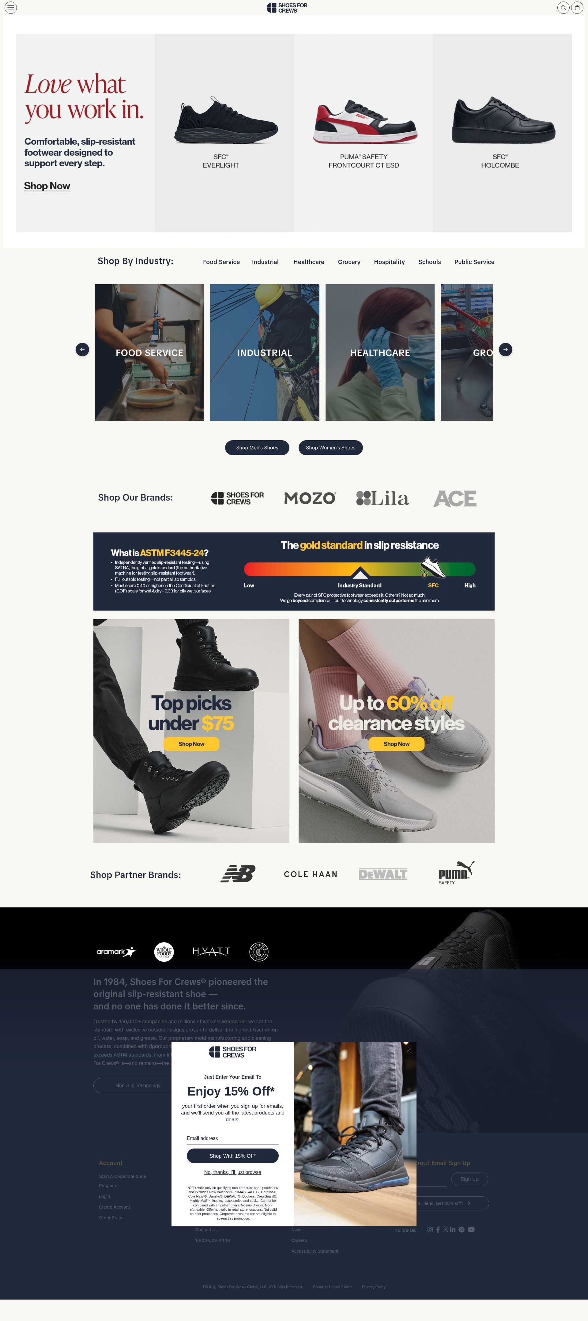 Screenshot of shoesforcrews.com