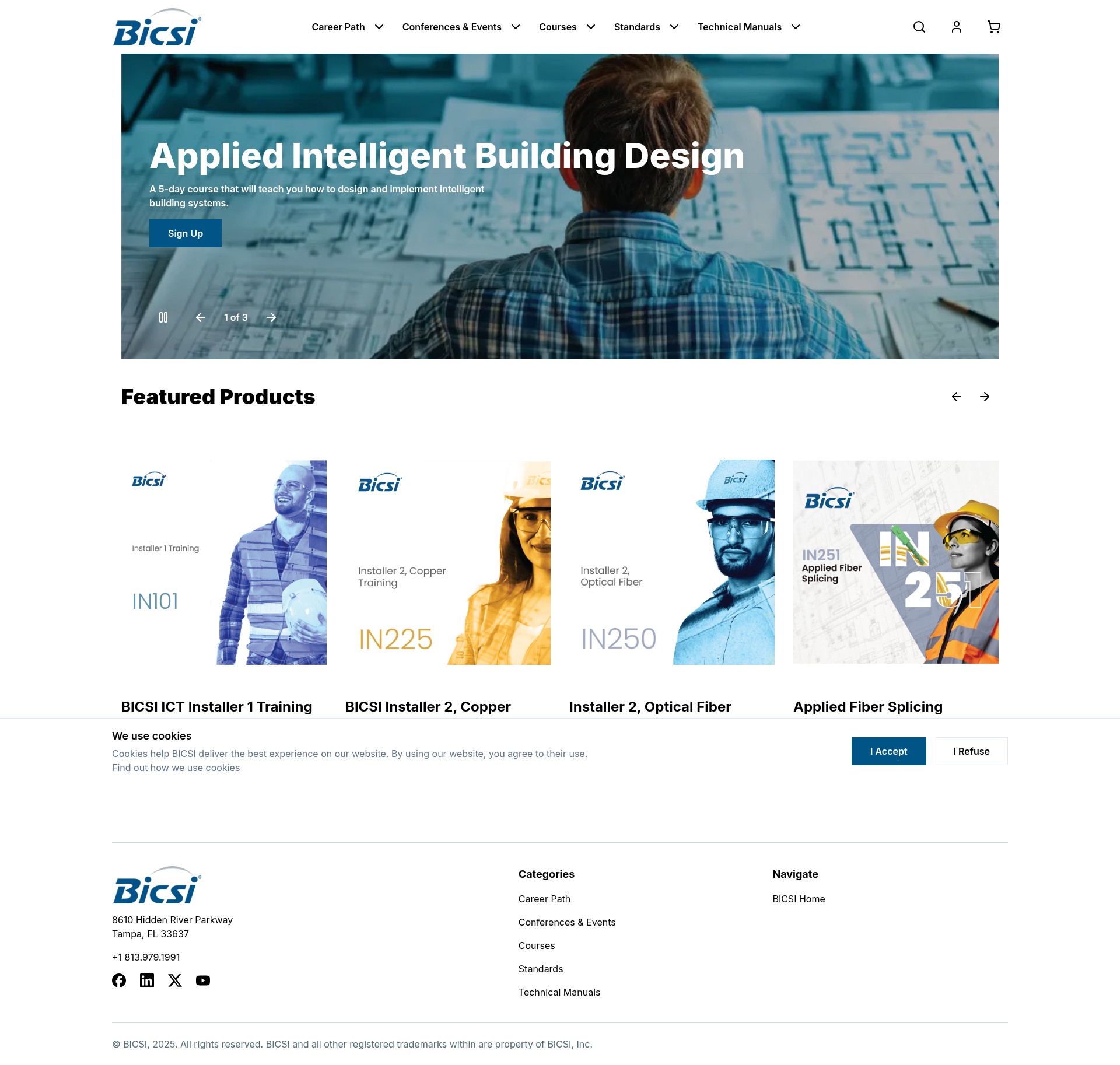 Screenshot of shop.bicsi.org