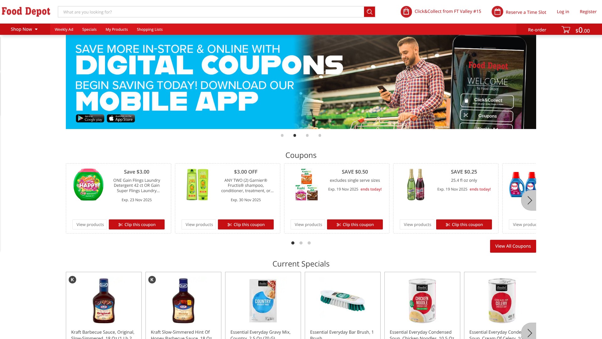 Screenshot of shop.fooddepot.com