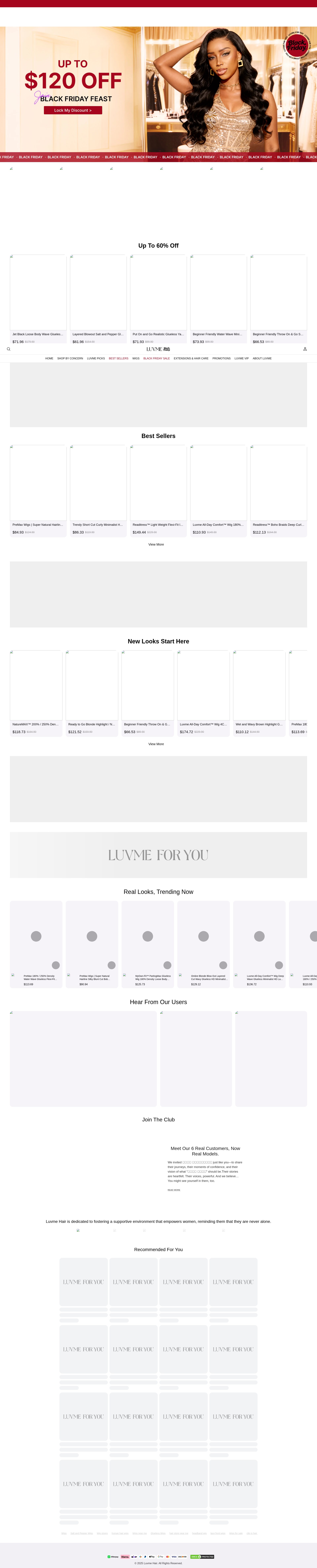 Screenshot of shop.luvmehair.com