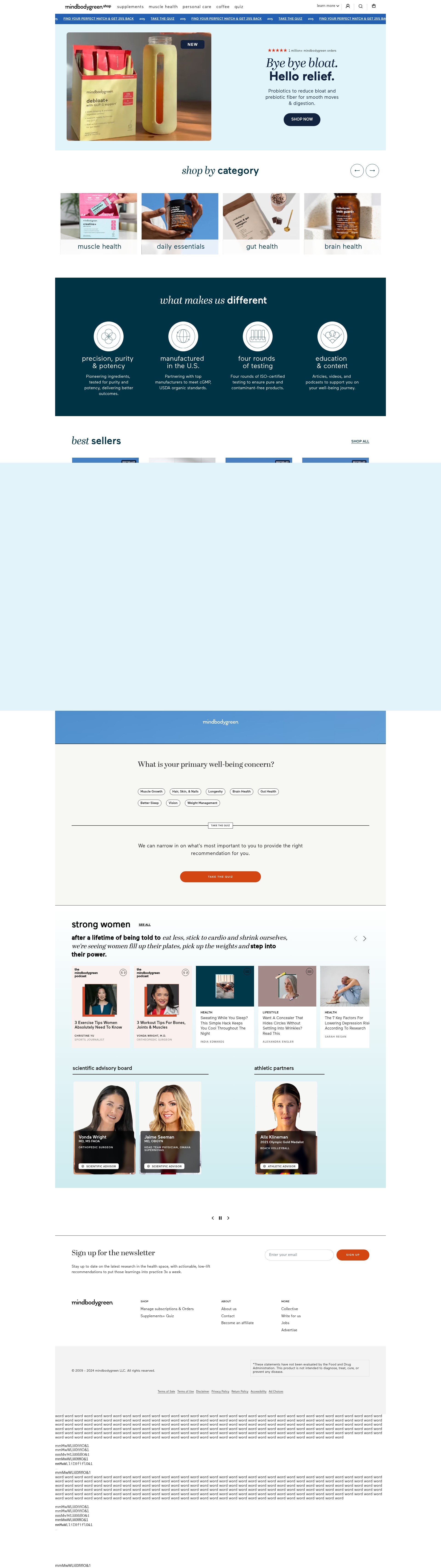 Screenshot of shop.mindbodygreen.com