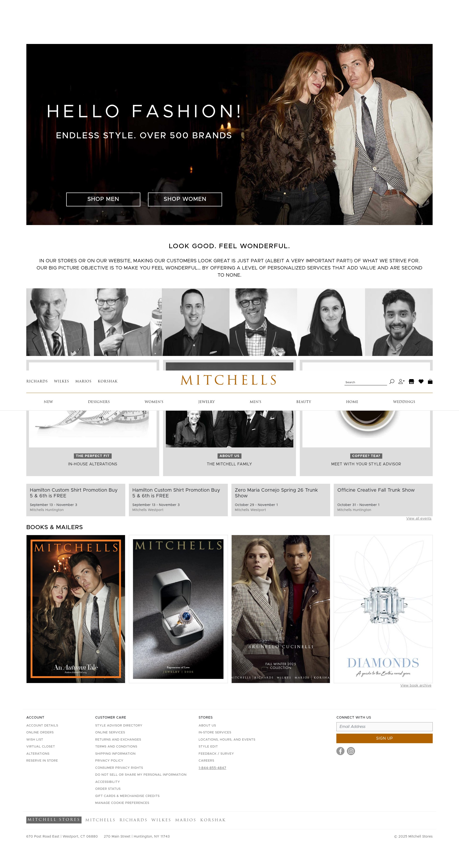 Screenshot of shop.mitchellstores.com