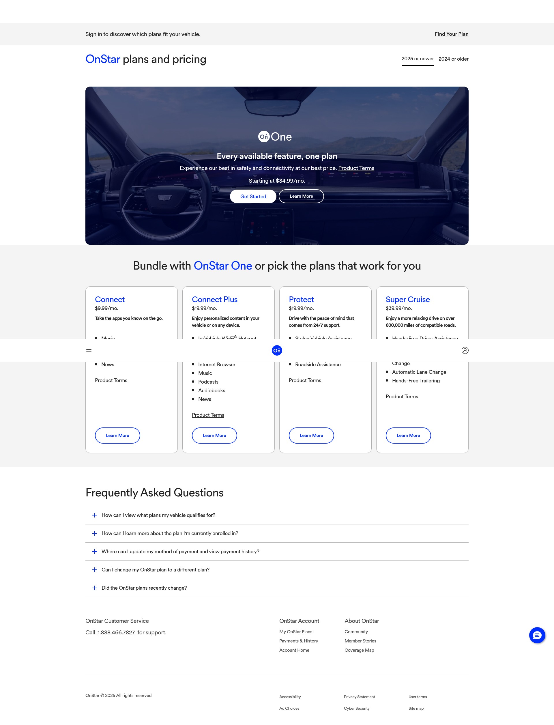 Screenshot of shop.onstar.com