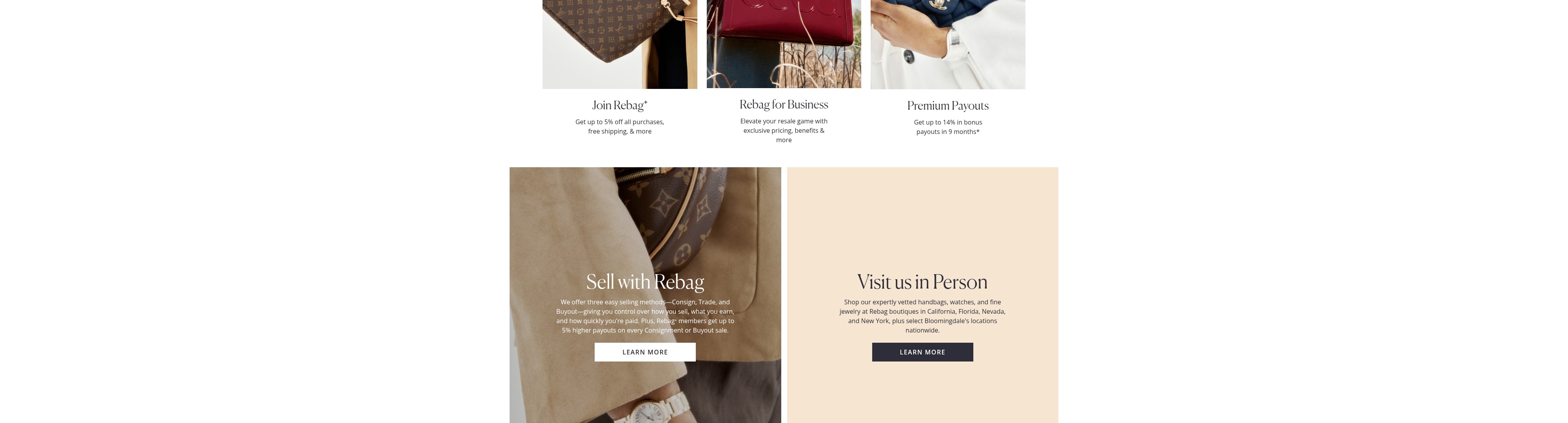 Screenshot of shop.rebag.com