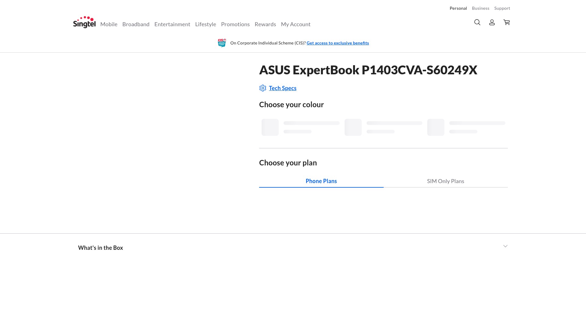 Screenshot of shop.singtel.com