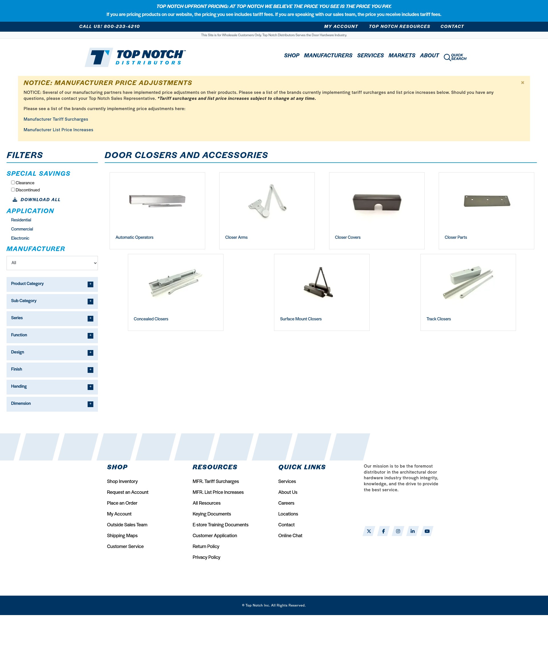 Screenshot of shop.topnotchinc.com