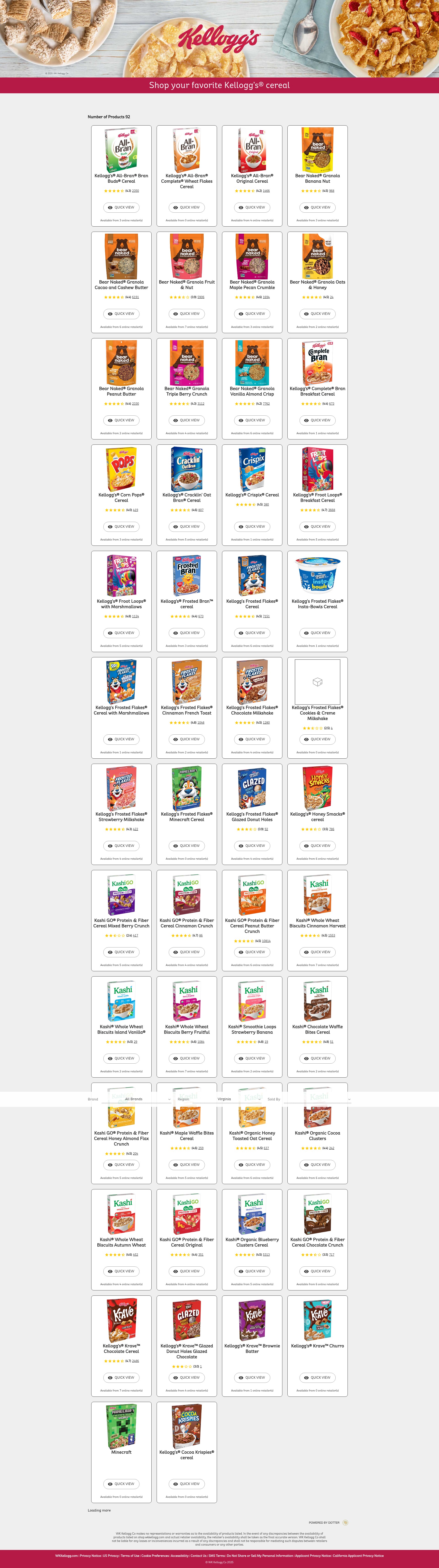 Screenshot of shop.wkkellogg.com