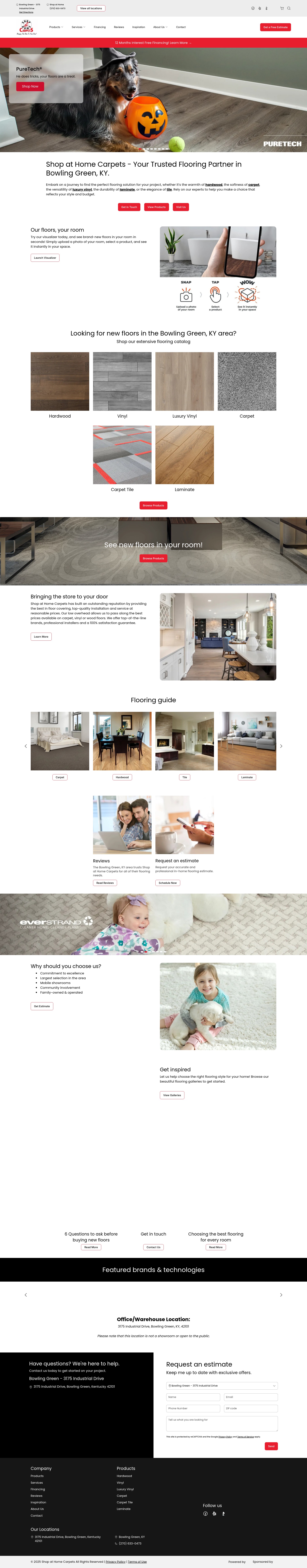 Screenshot of shopathomecarpets.com