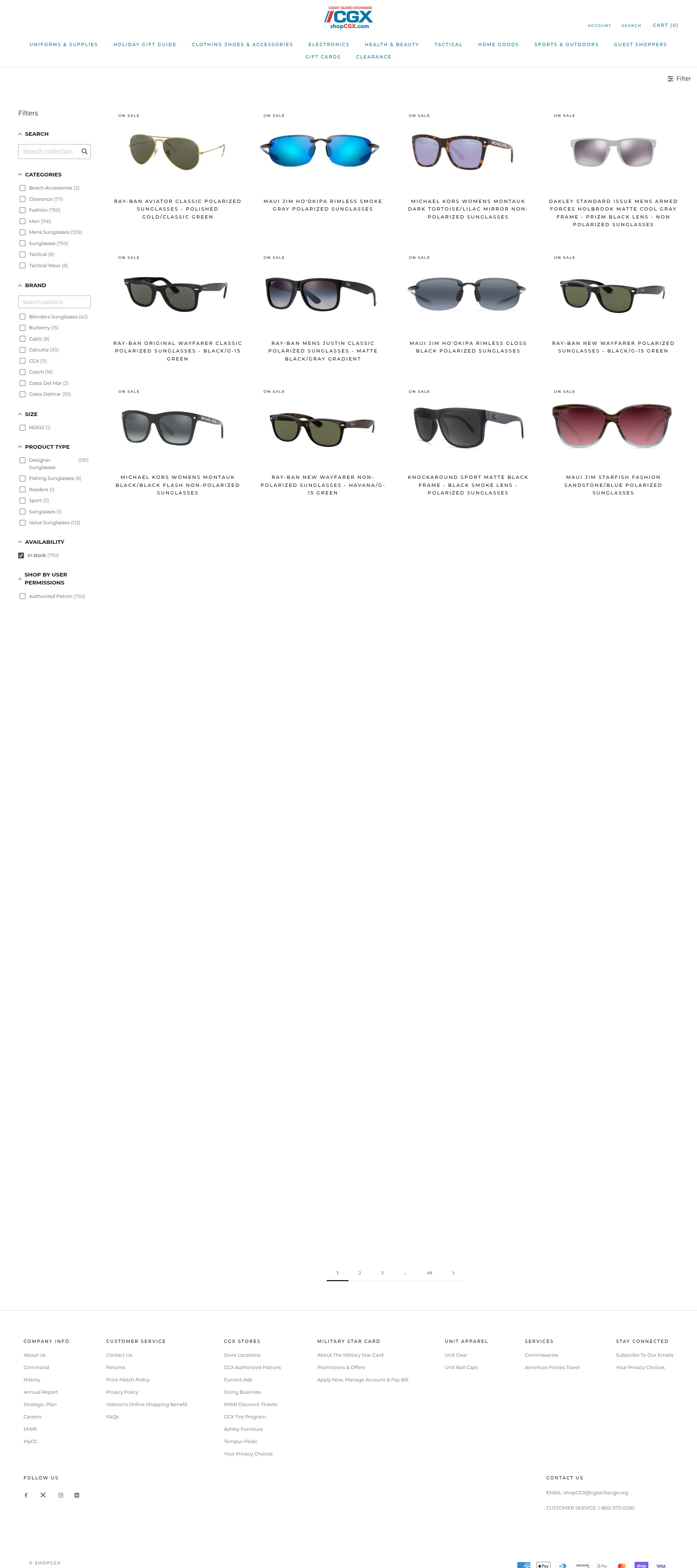 Screenshot of shopcgx.com