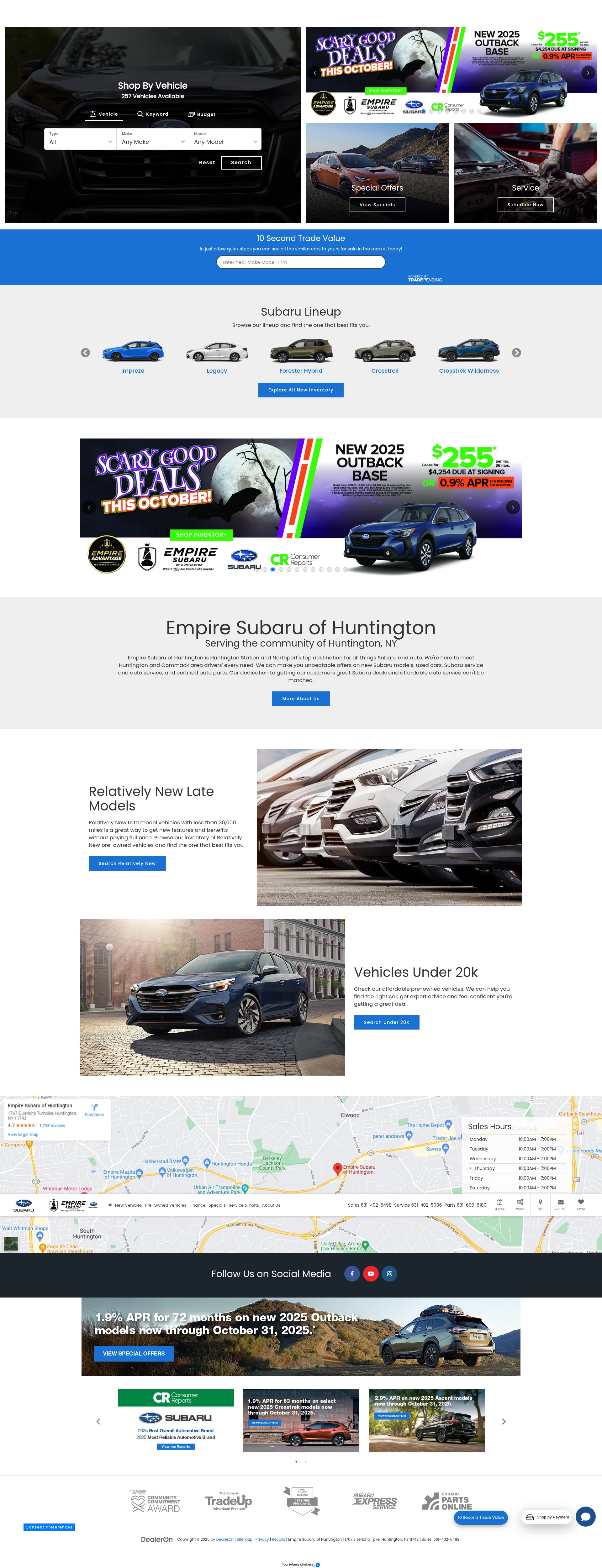 Screenshot of shopempiresubaru.com