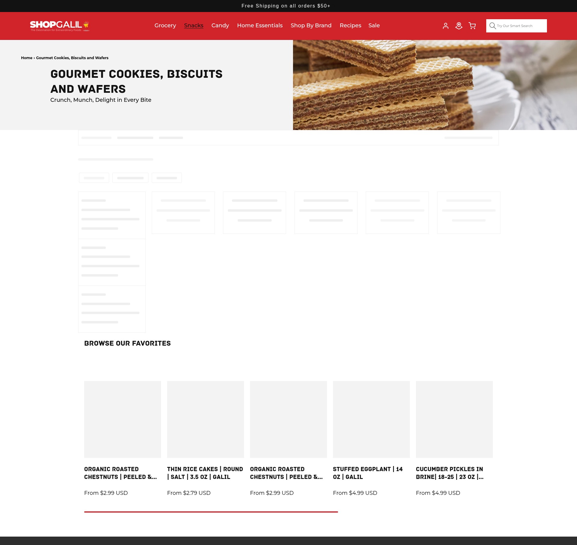 Screenshot of shopgalil.com