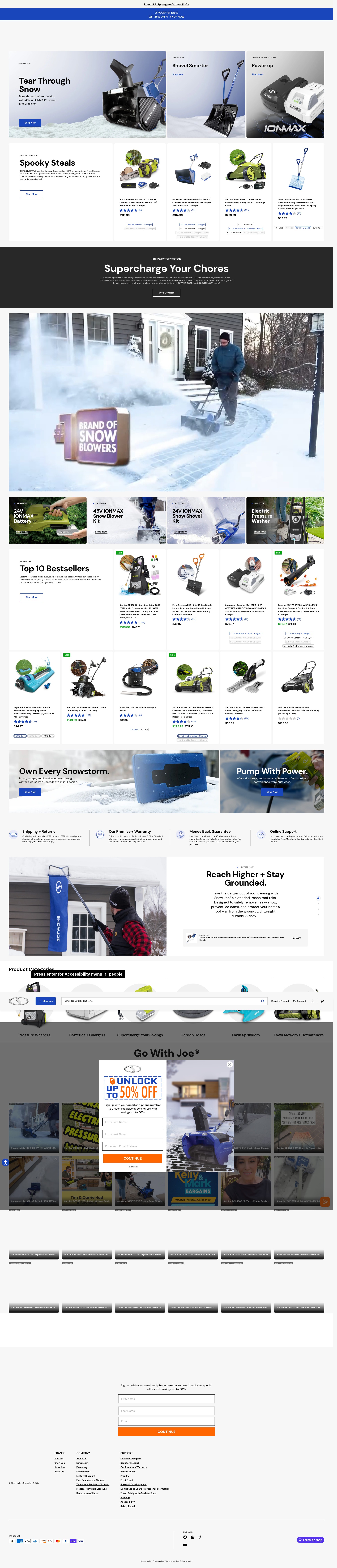 Screenshot of shopjoe.com