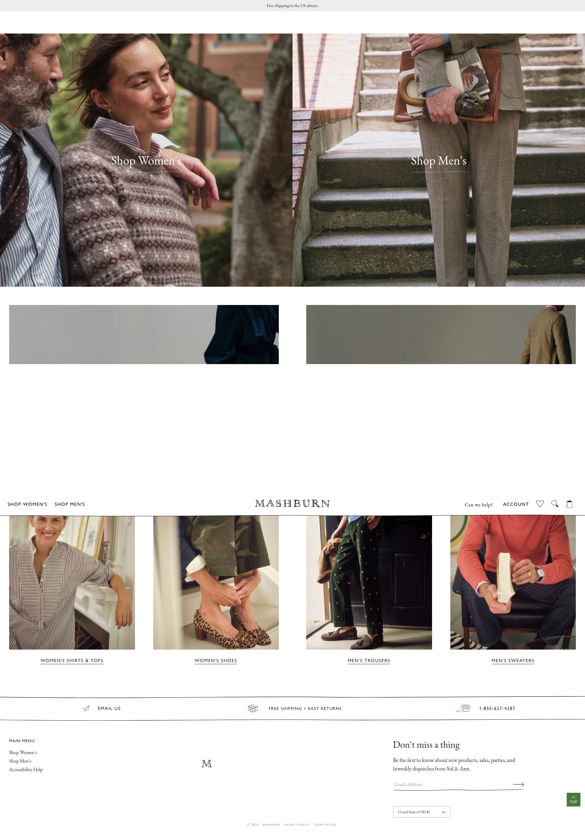 Screenshot of shopmashburn.com