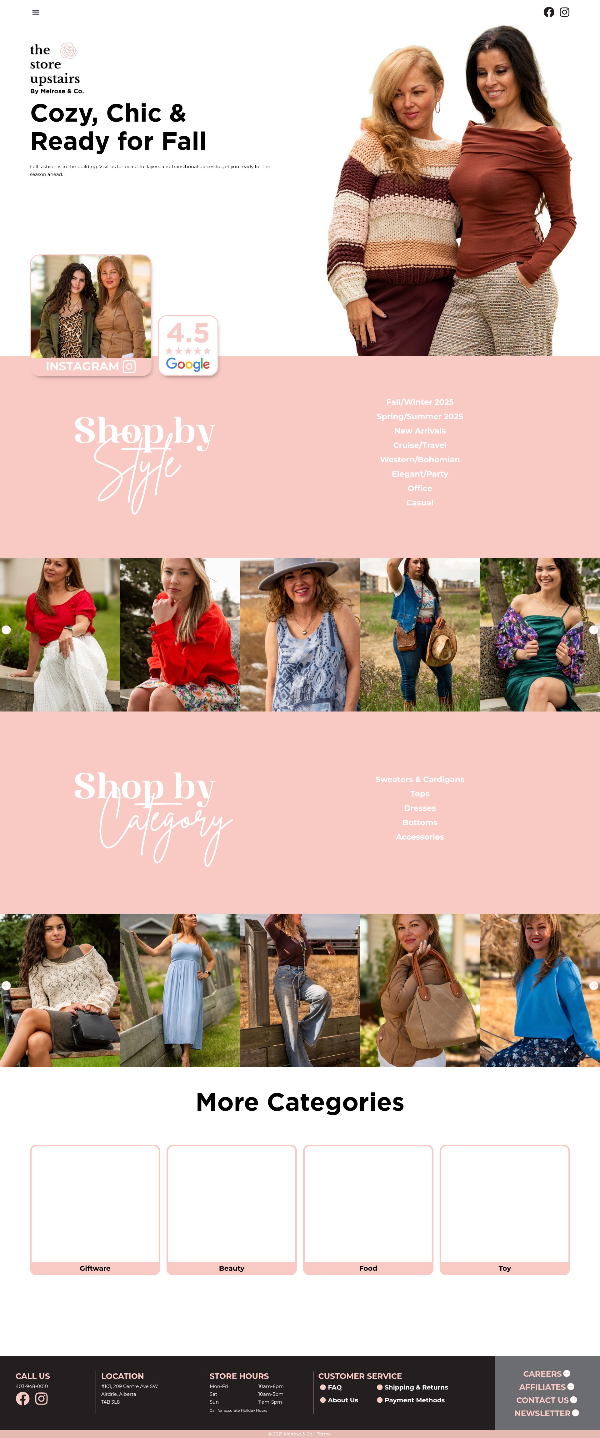 Screenshot of shopmelroseandco.com