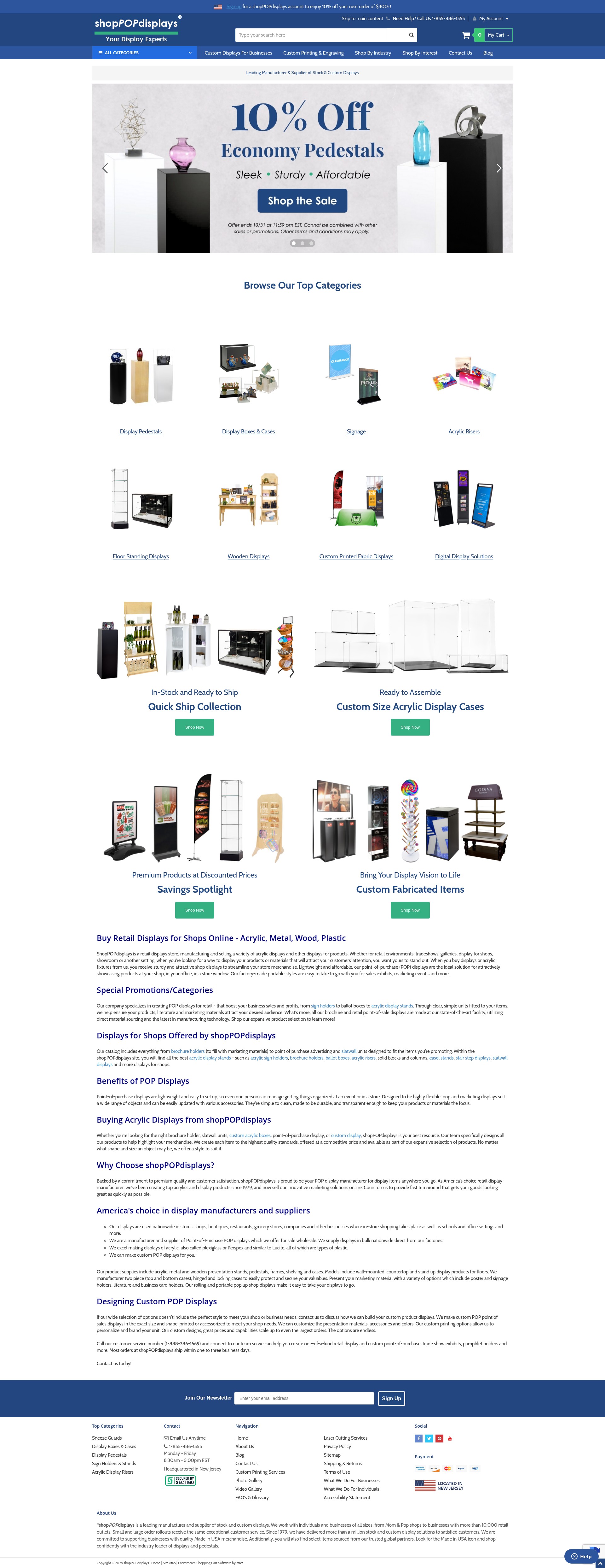 Screenshot of shoppopdisplays.com