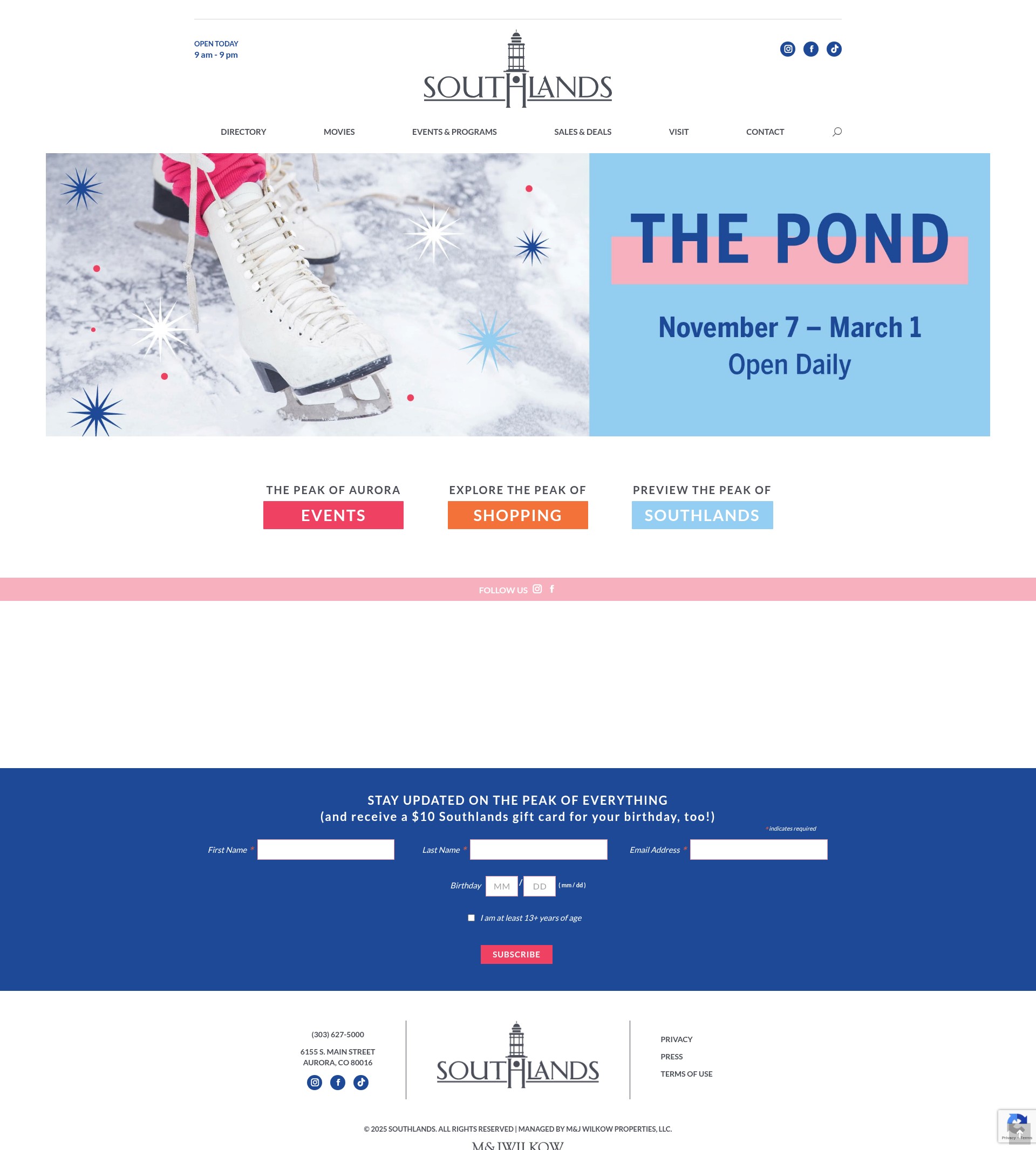 Screenshot of shopsouthlands.com