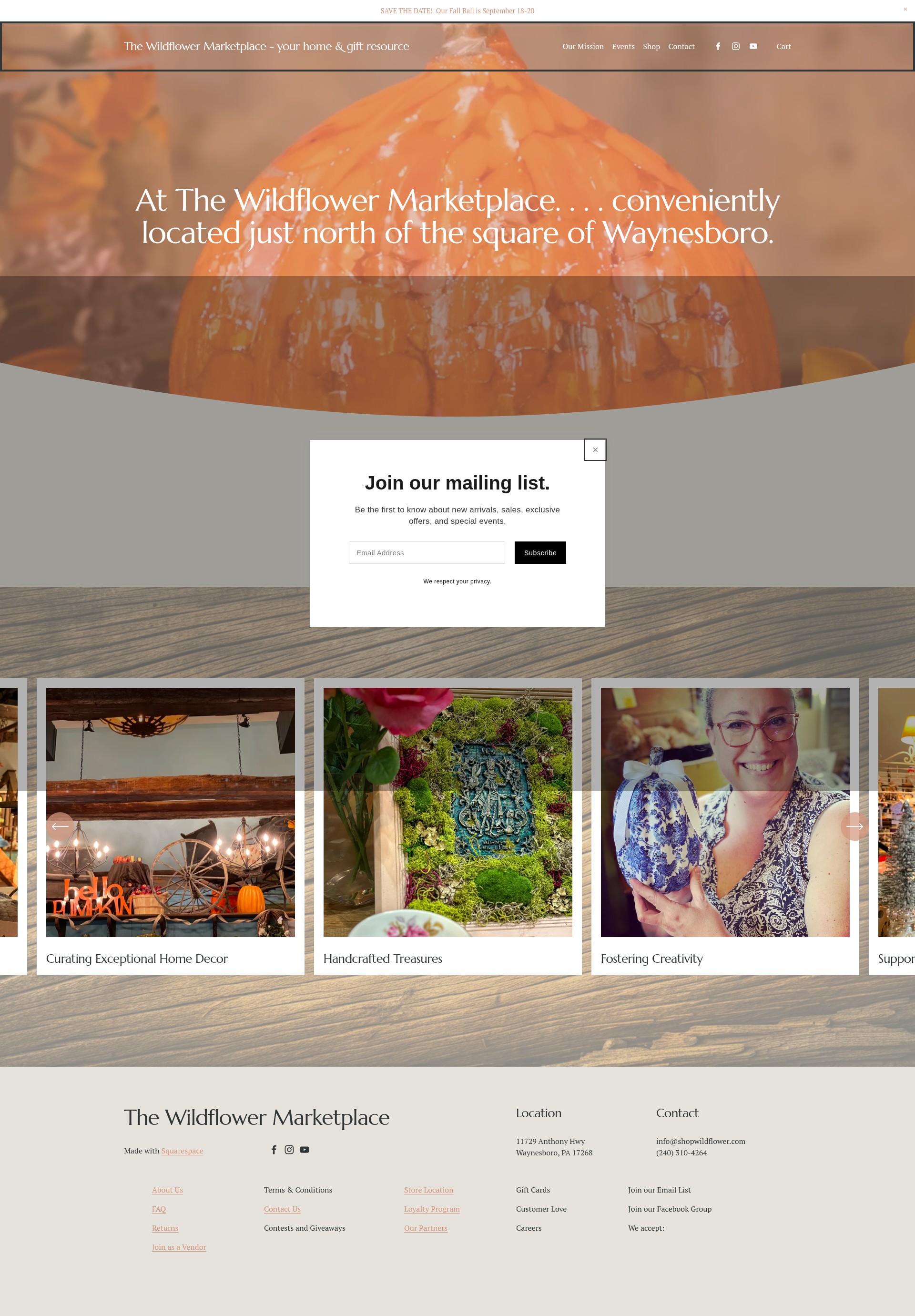 Screenshot of shopwildflower.com