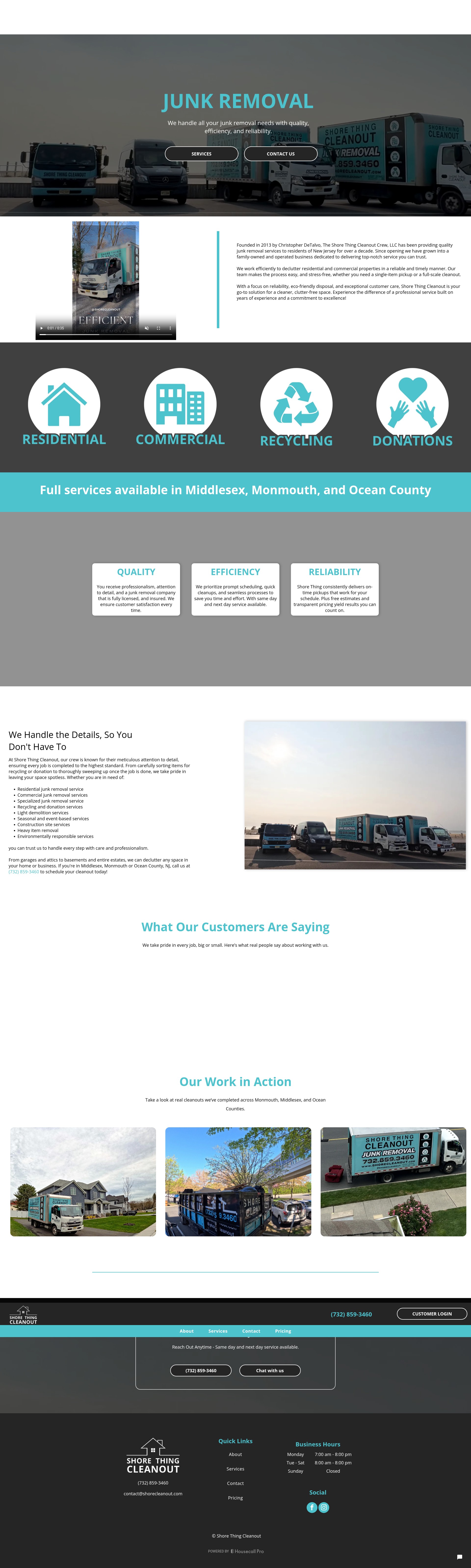 Screenshot of shorecleanout.com