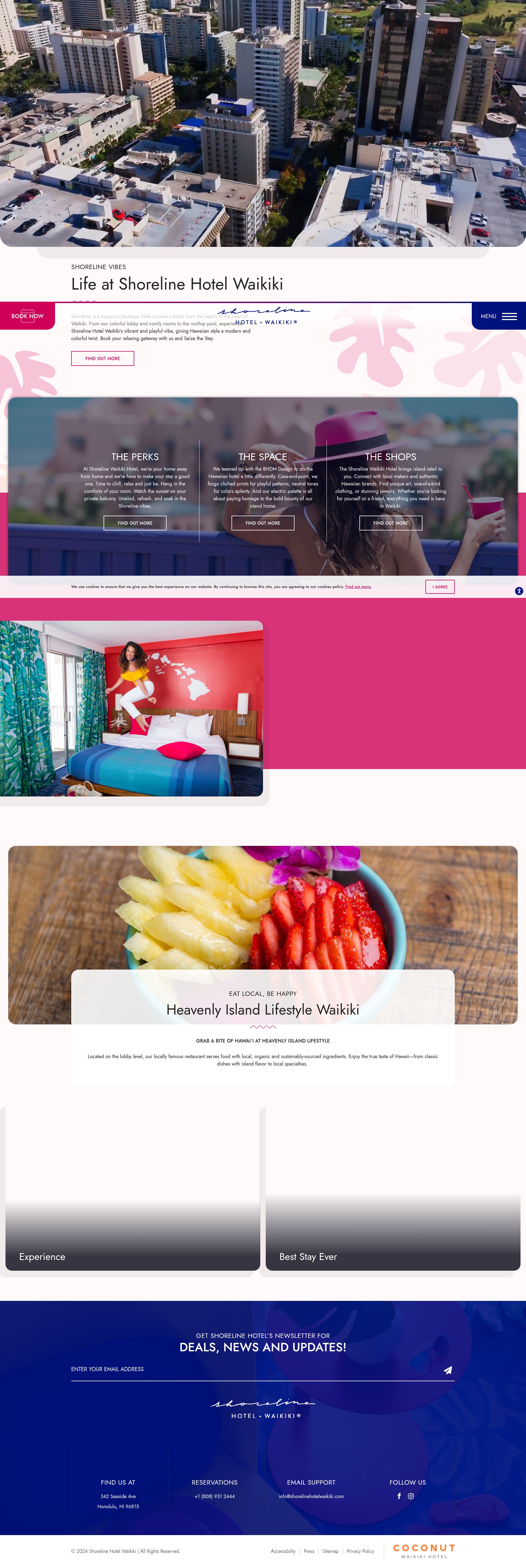 Screenshot of shorelinehotelwaikiki.com
