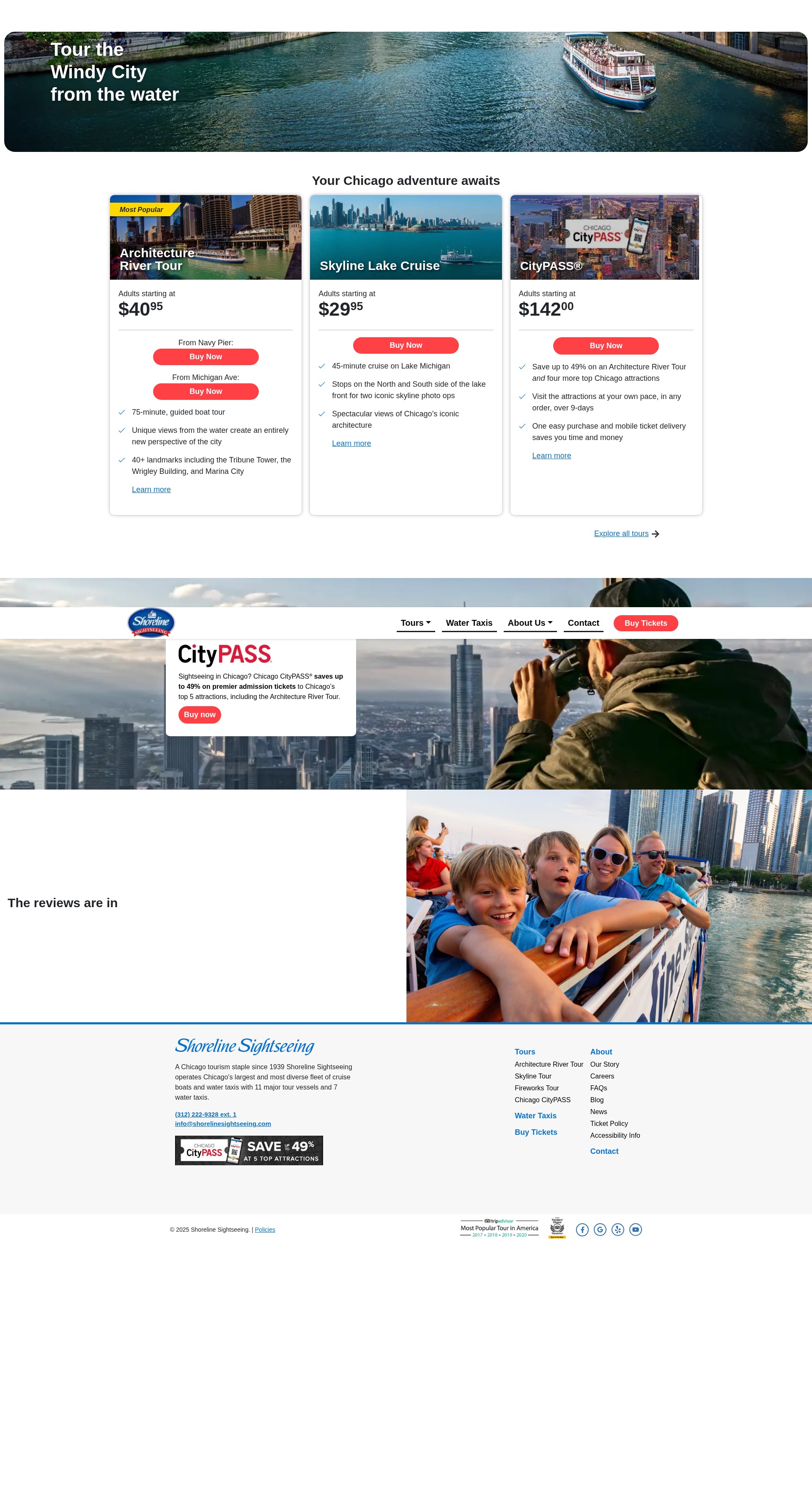 Screenshot of shorelinesightseeing.com