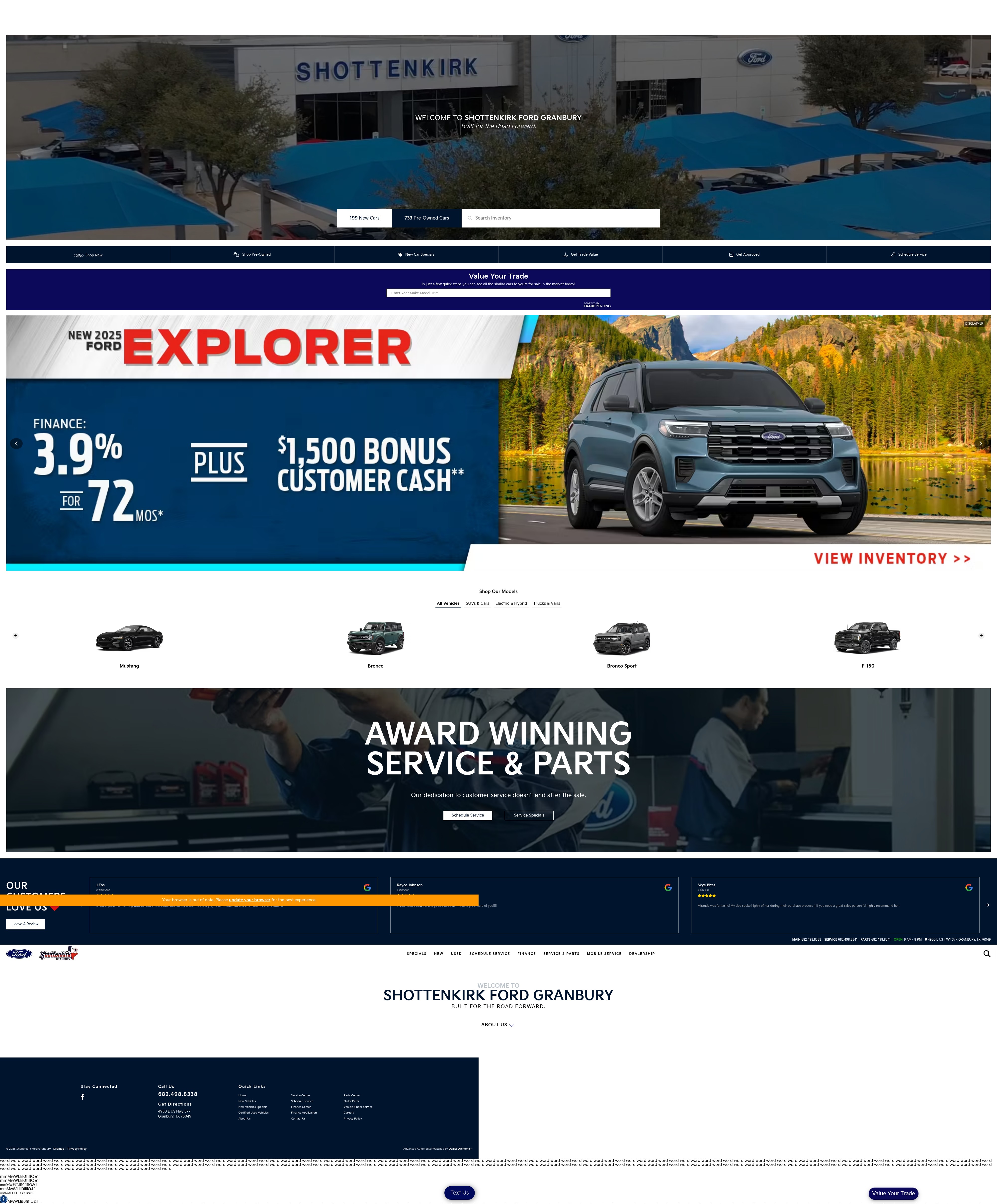 Screenshot of shottenkirkfordgranbury.com