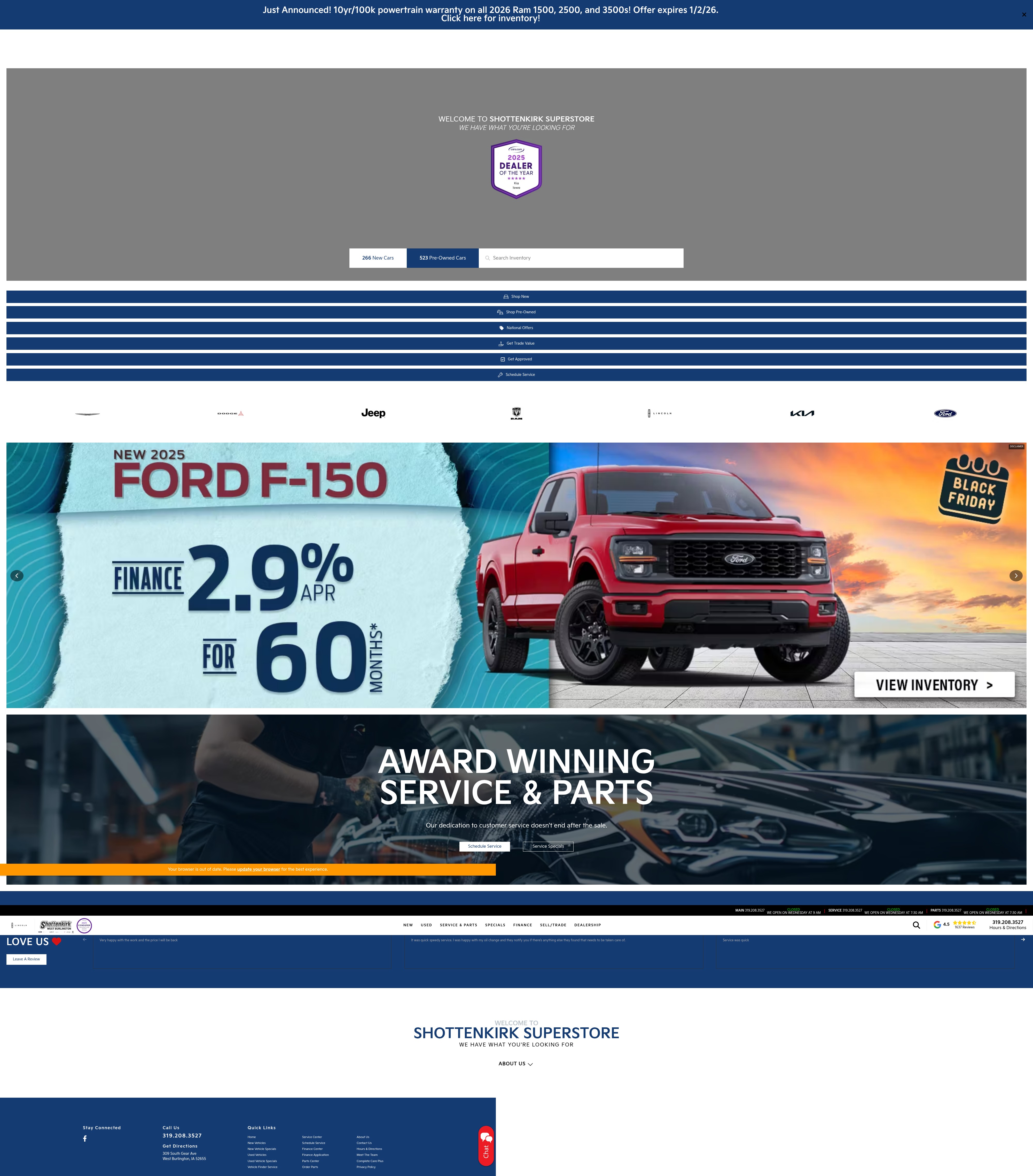 Screenshot of shottenkirksuperstore.com
