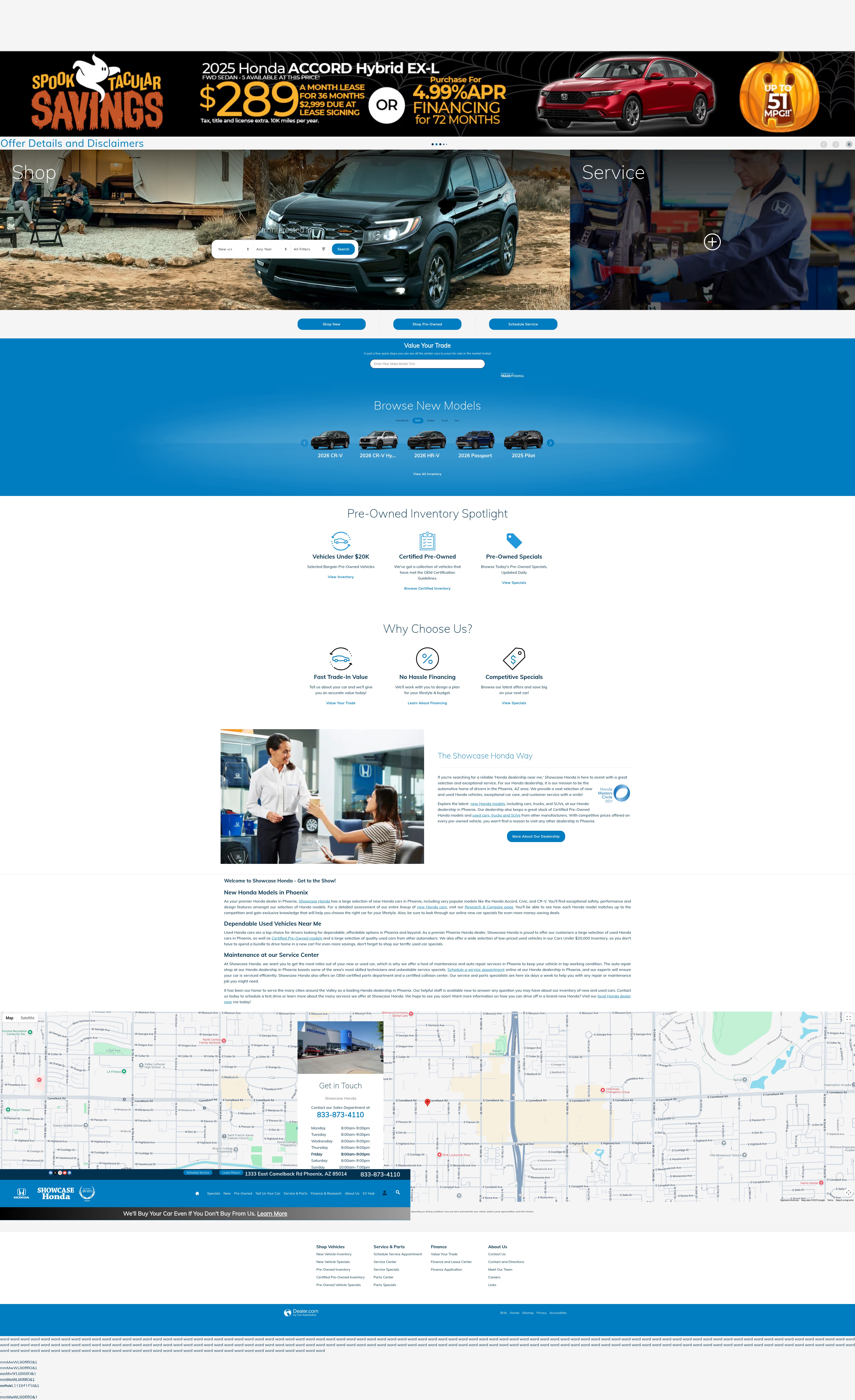 Screenshot of showcasehonda.com
