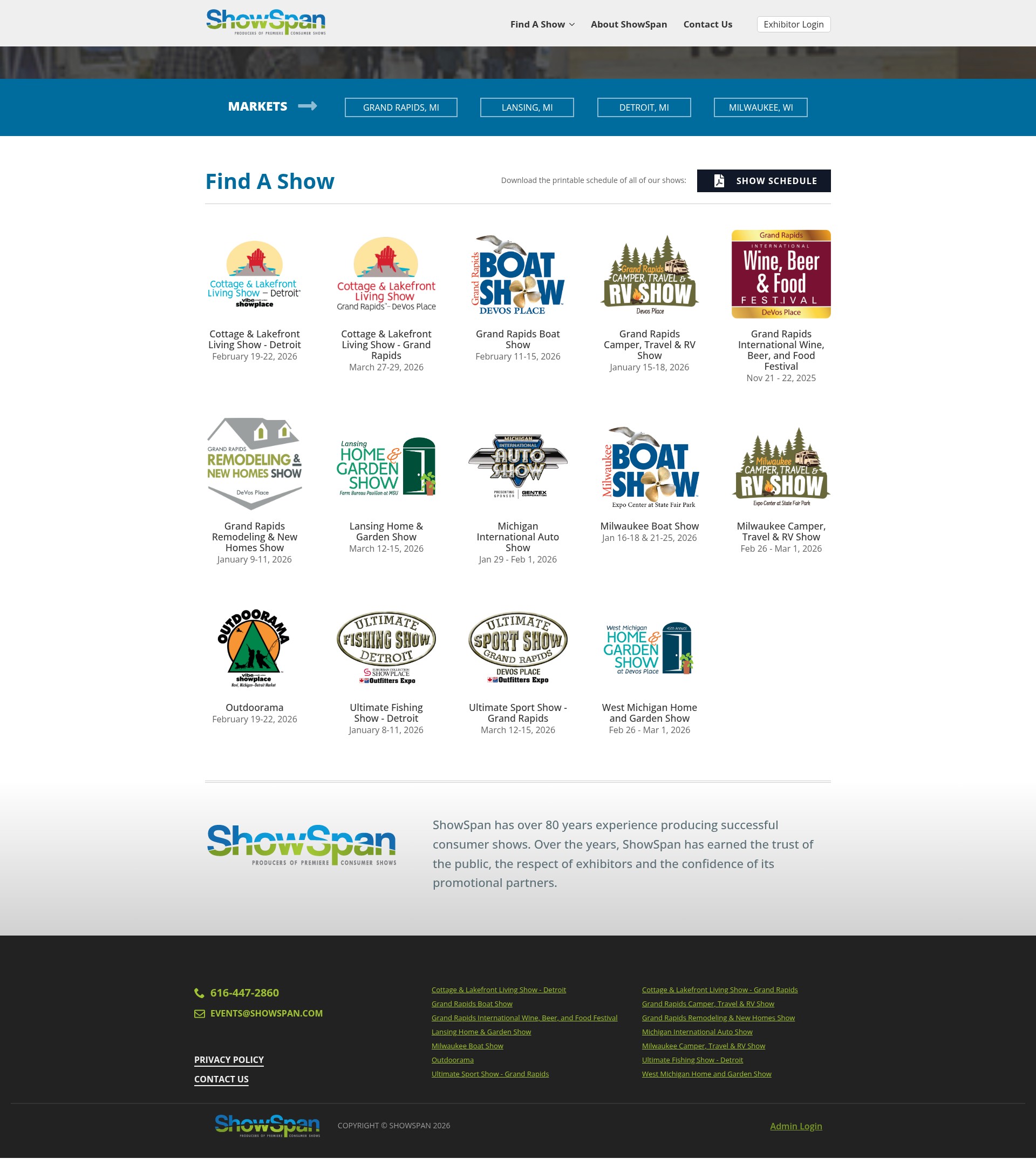 Screenshot of showspan.com