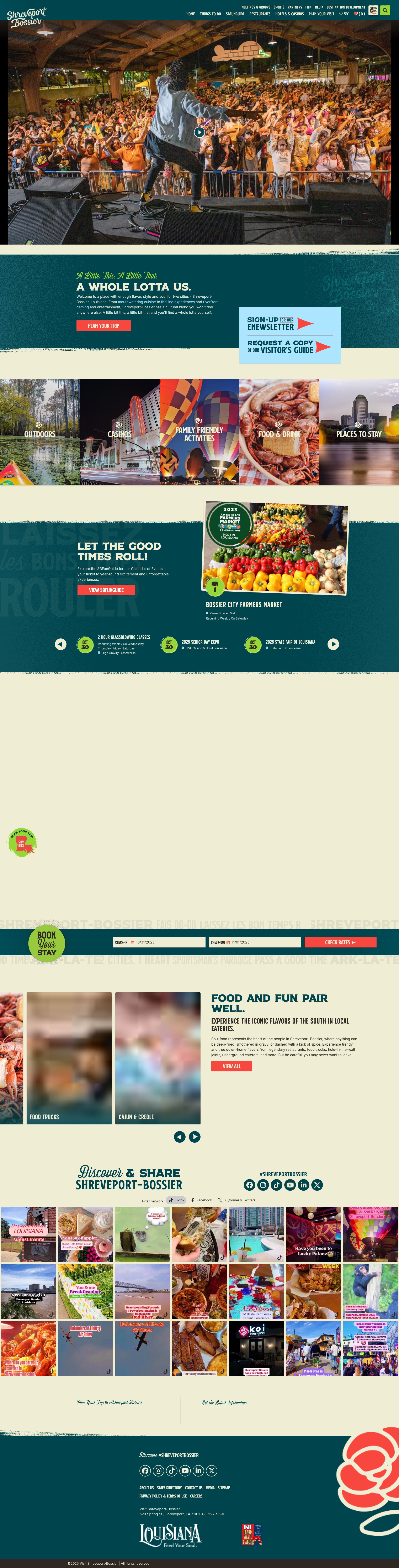 Screenshot of shreveport-bossier.org