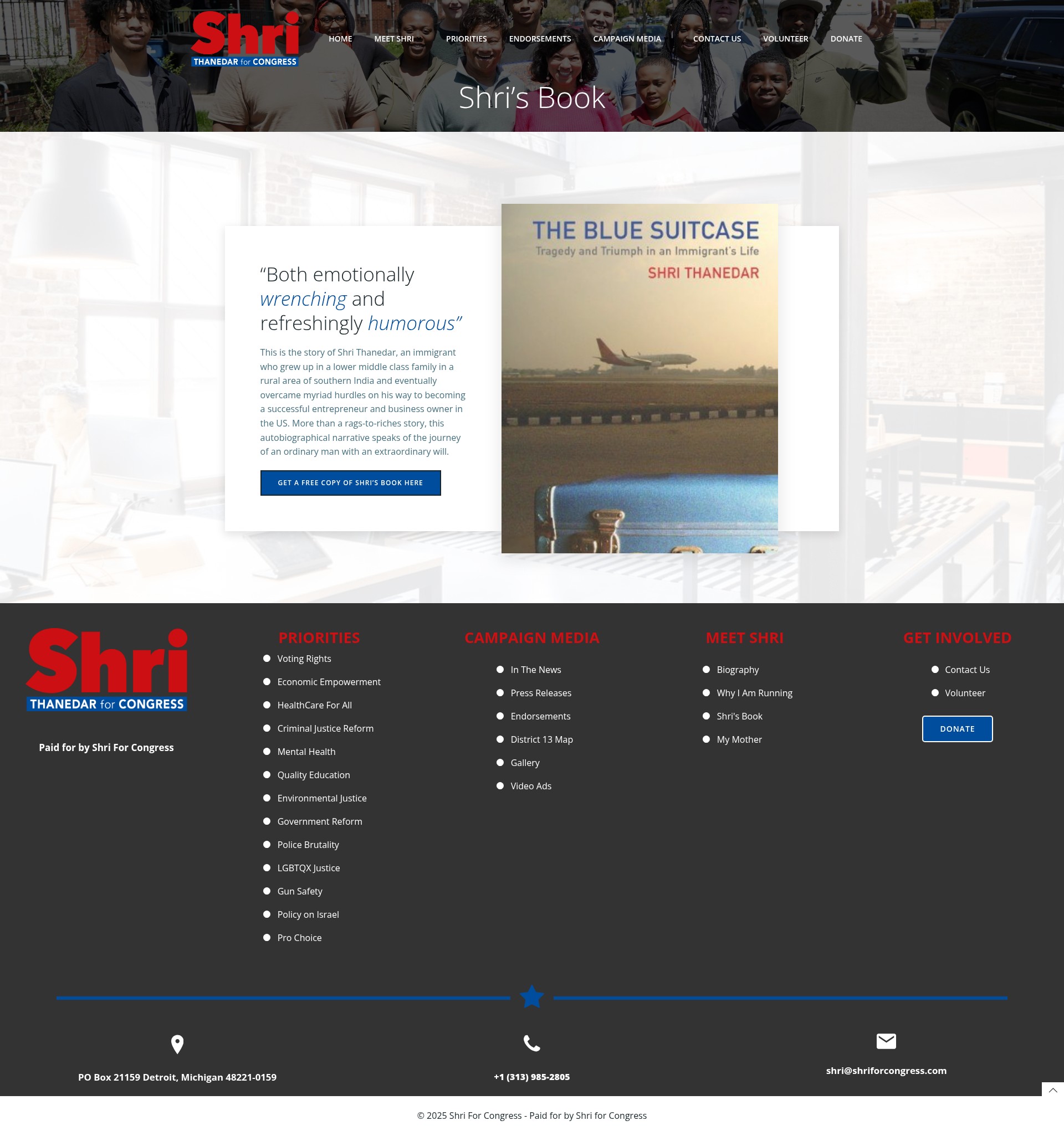 Screenshot of shriforcongress.com