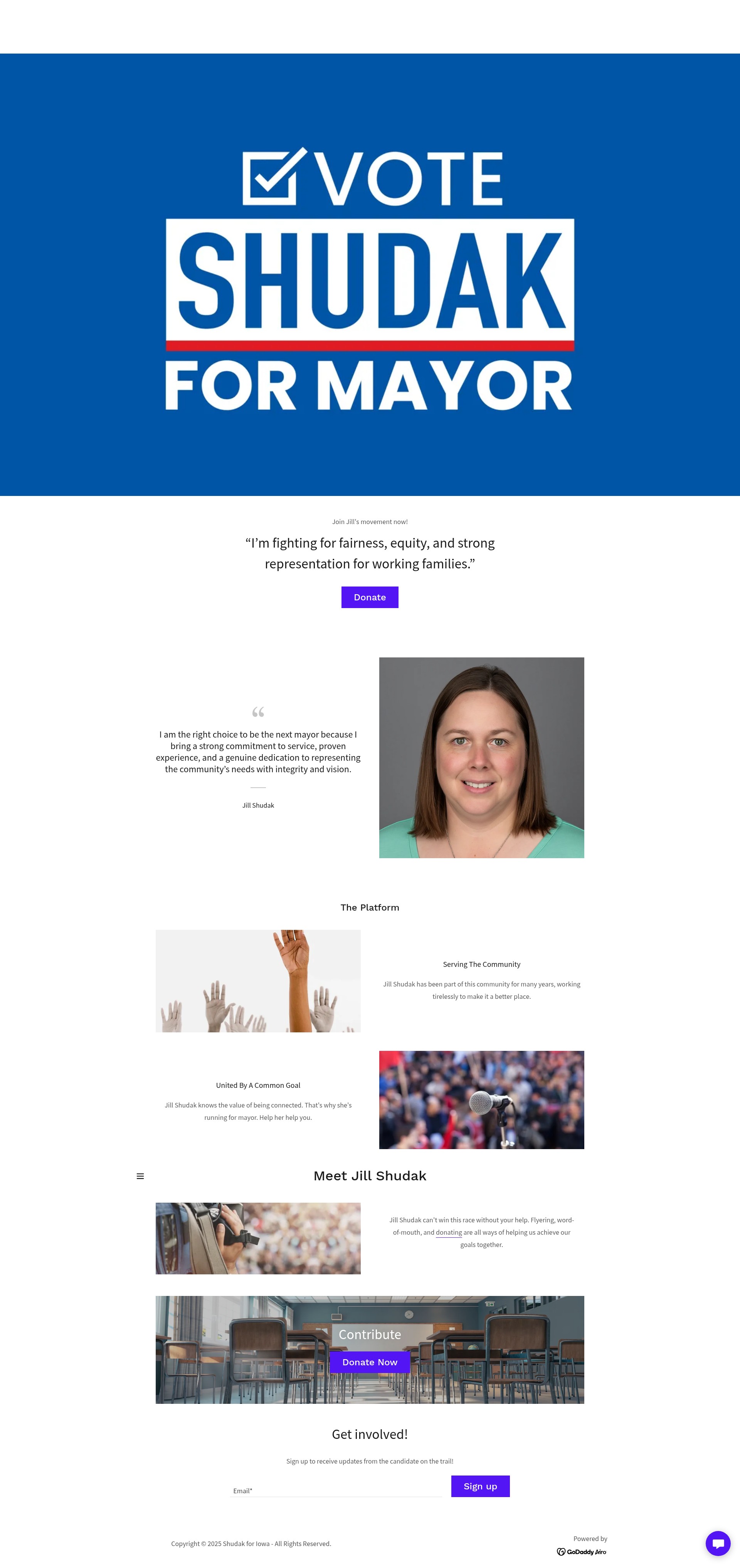 Screenshot of shudakforiowa.com