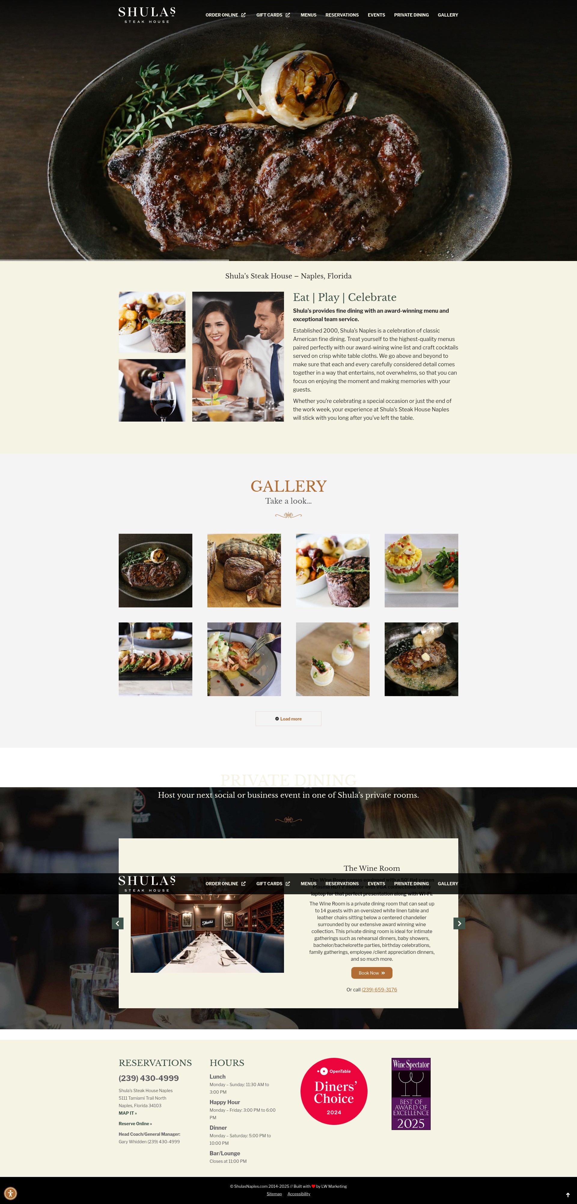 Screenshot of shulasnaples.com
