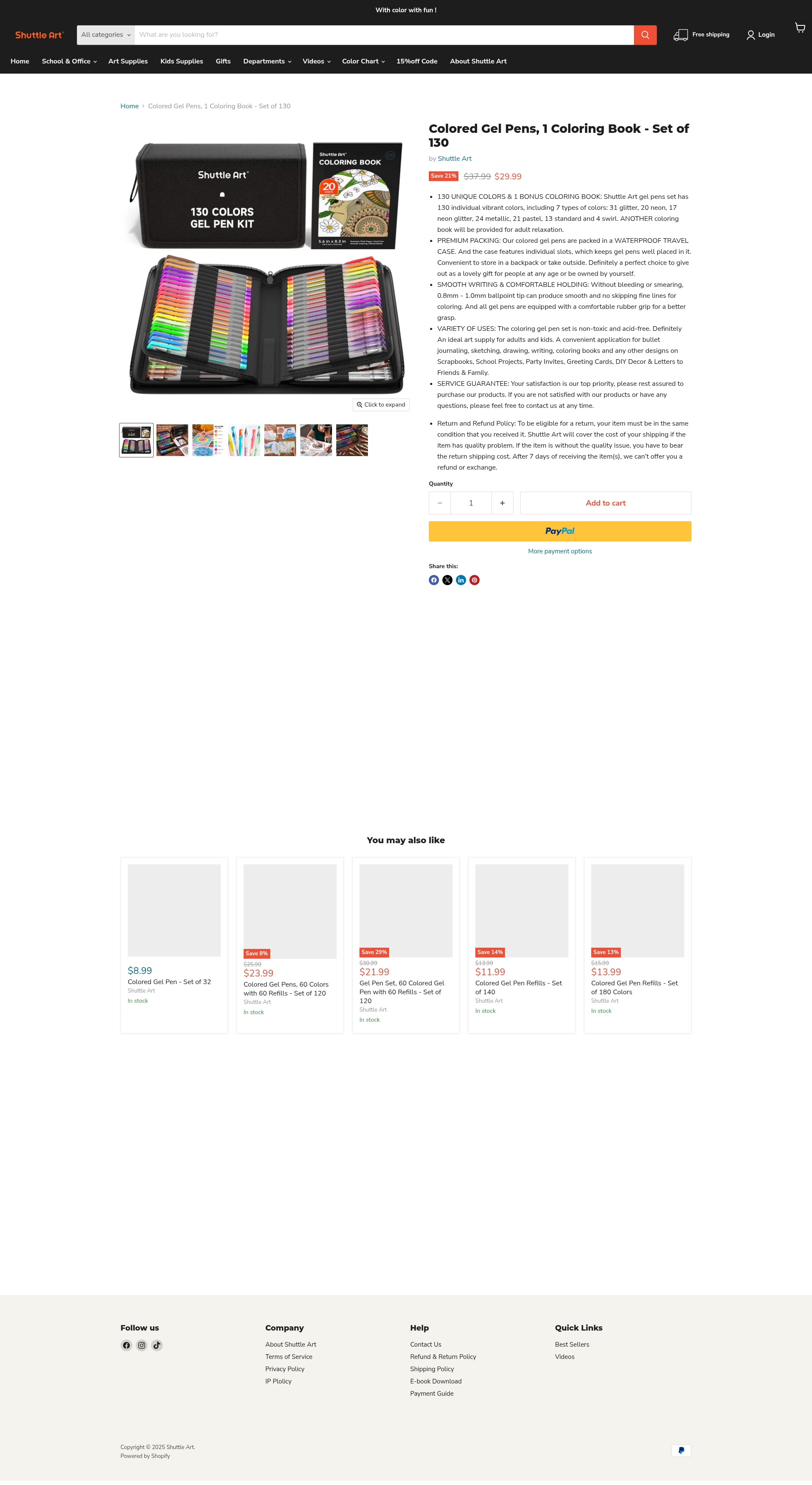 Screenshot of shuttleart.com
