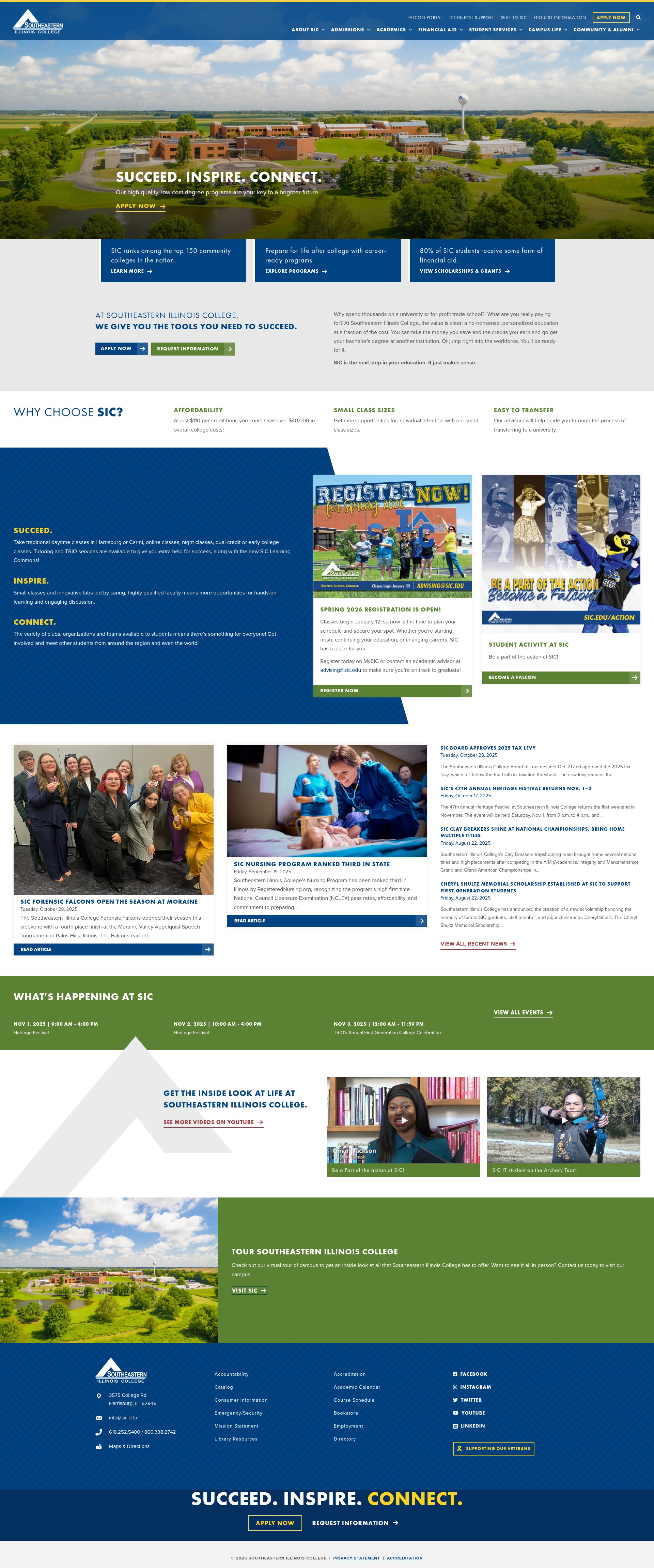 Screenshot of sic.edu