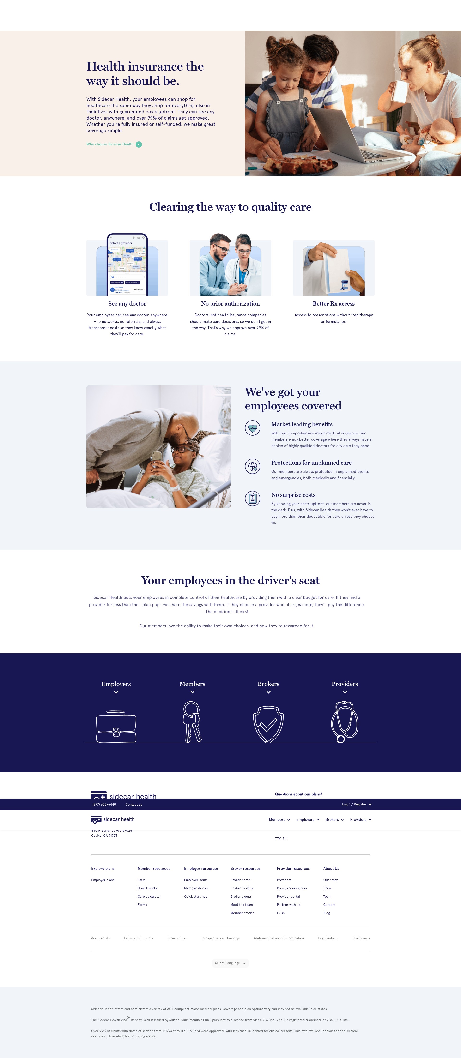 Screenshot of sidecarhealth.com