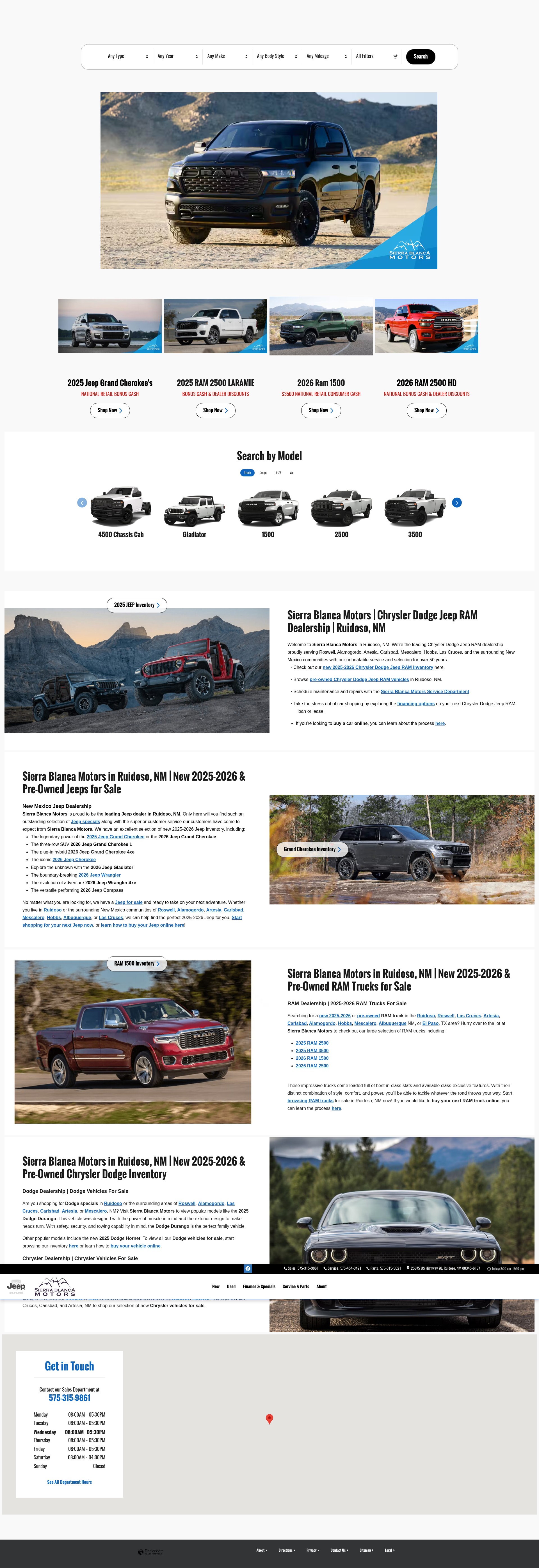 Screenshot of sierrablancamotor.net