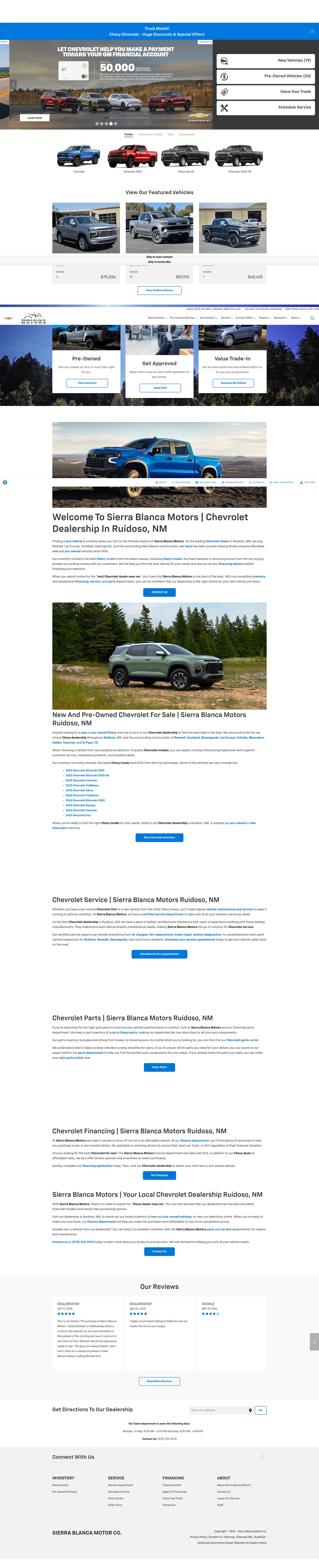 Screenshot of sierrablancamotorsnm.com