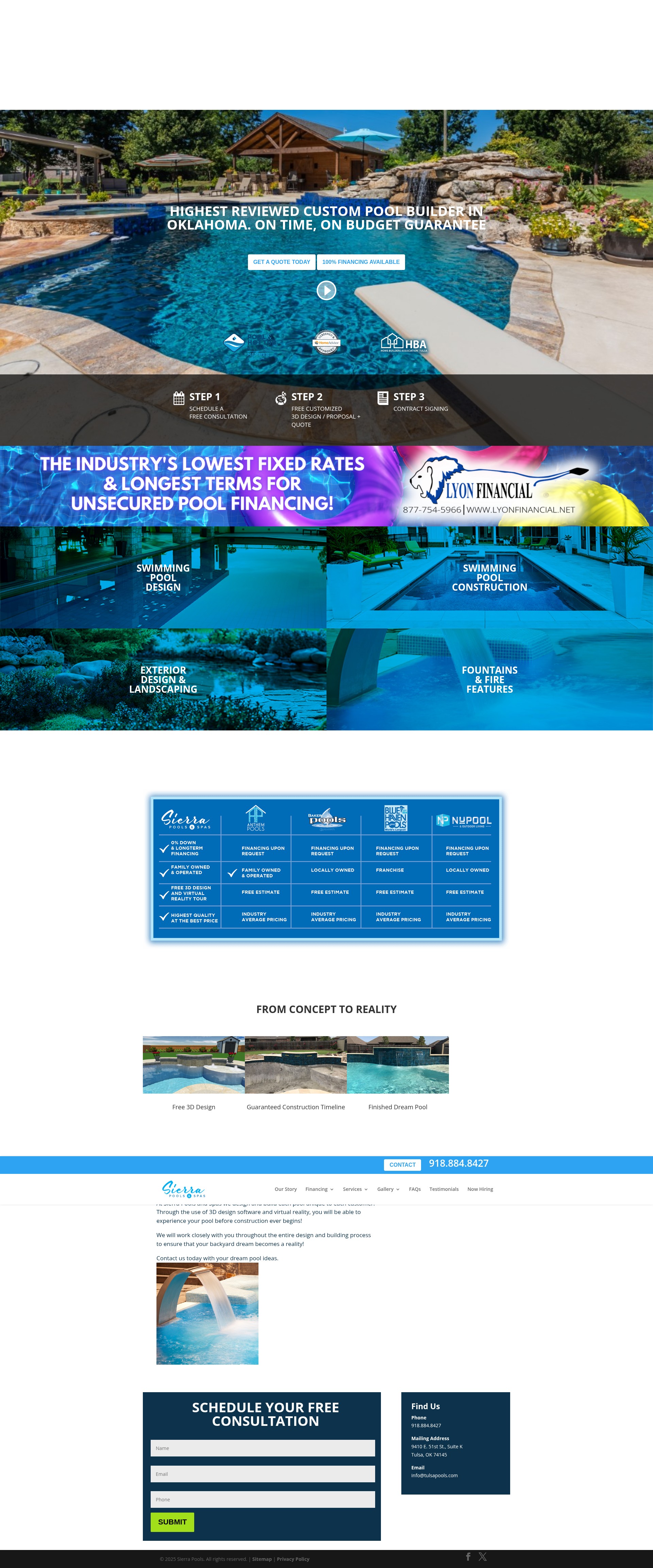 Screenshot of sierrapoolsandspas.com
