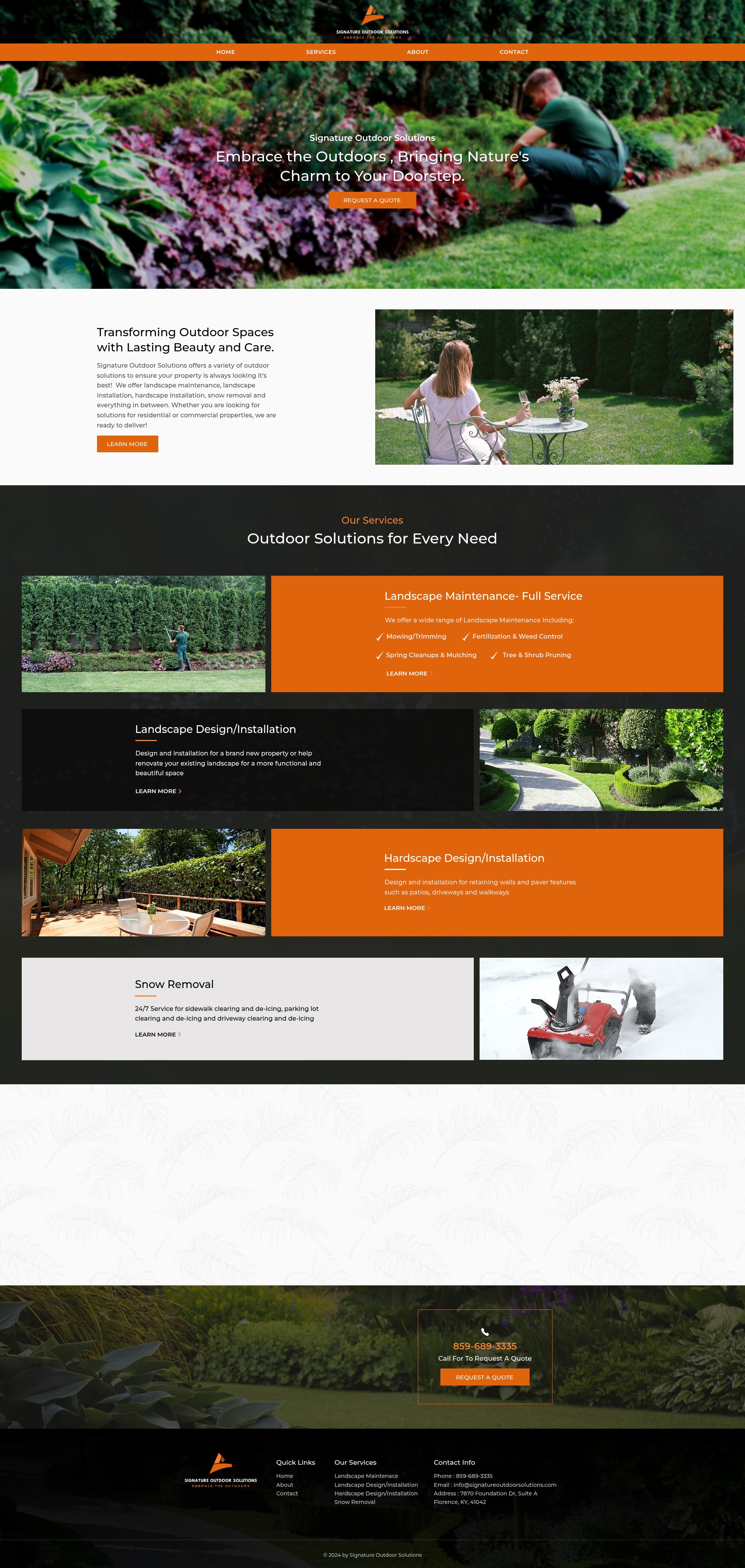 Screenshot of signatureoutdoorsolutions.com