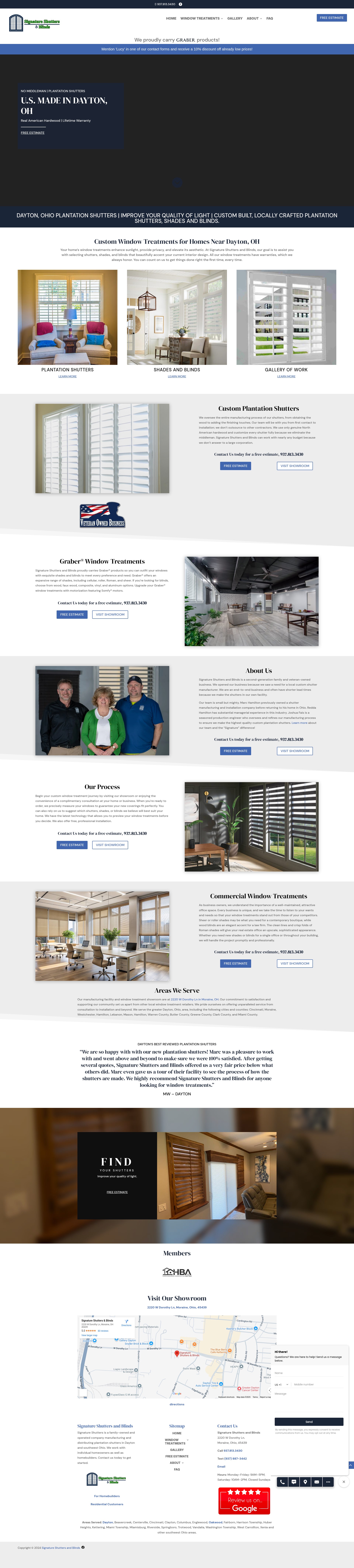 Screenshot of signatureshutters.net
