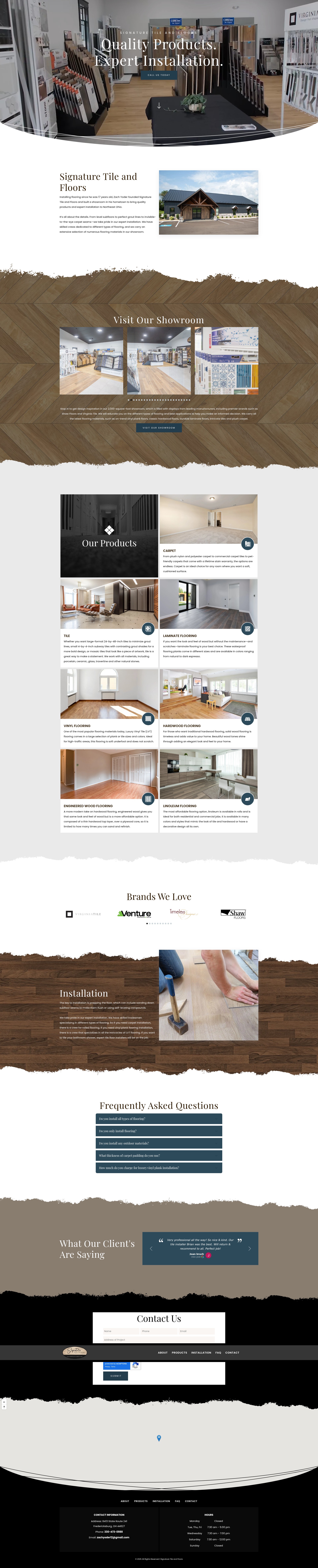 Screenshot of signaturetileandfloors.com