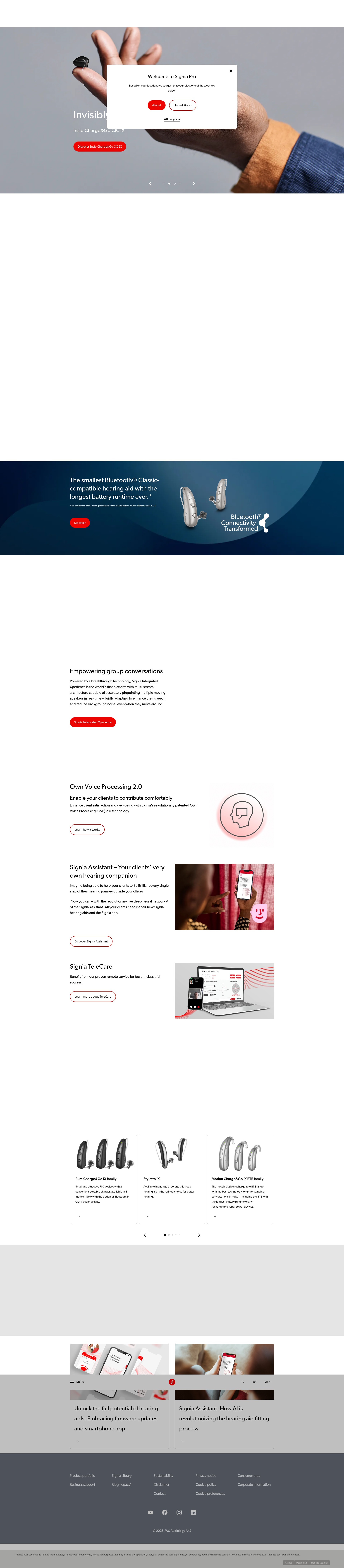 Screenshot of signia-pro.com