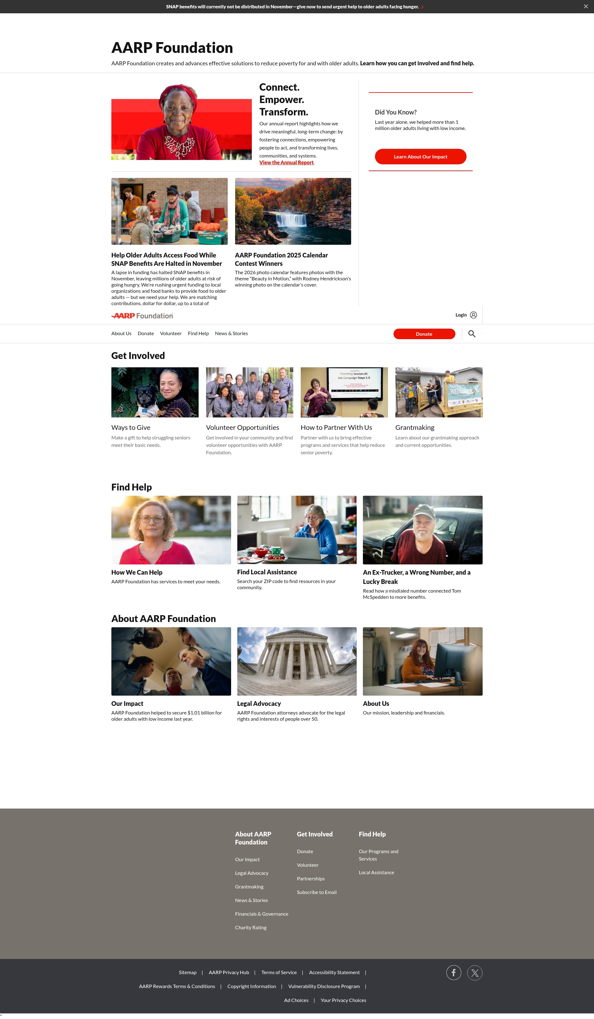 Screenshot of signup.aarpfoundation.org