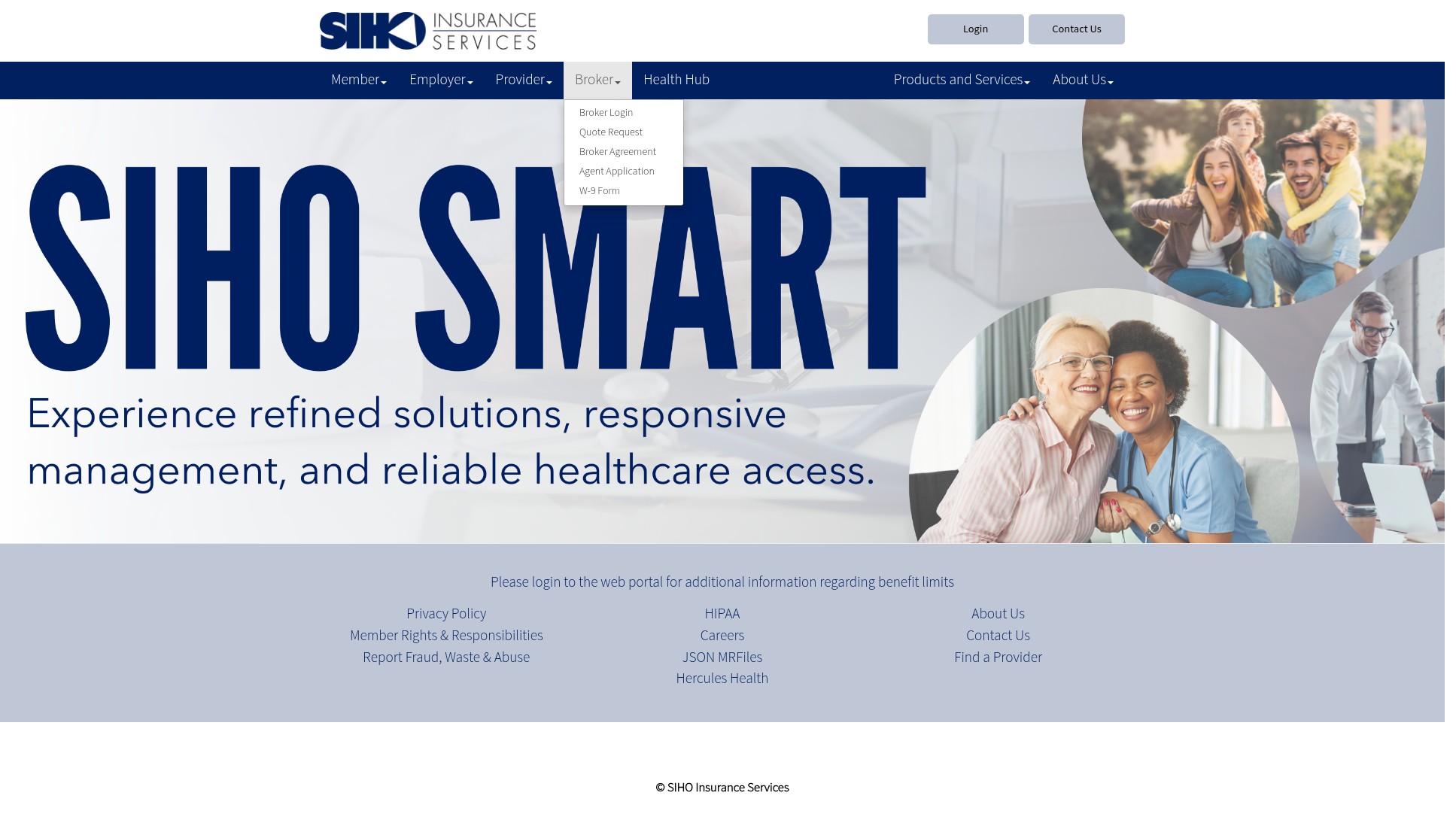 Screenshot of siho.org