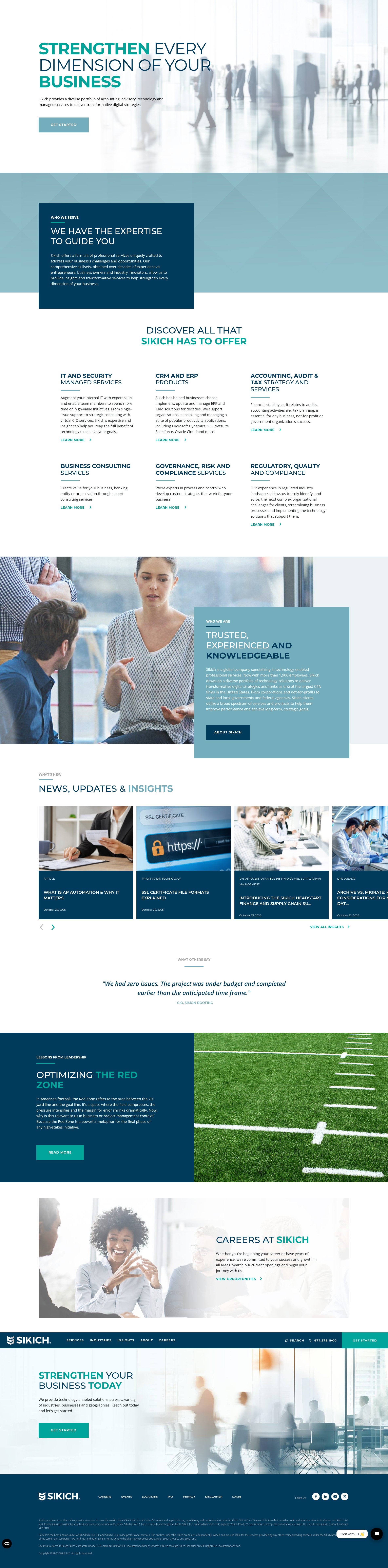 Screenshot of sikich.com