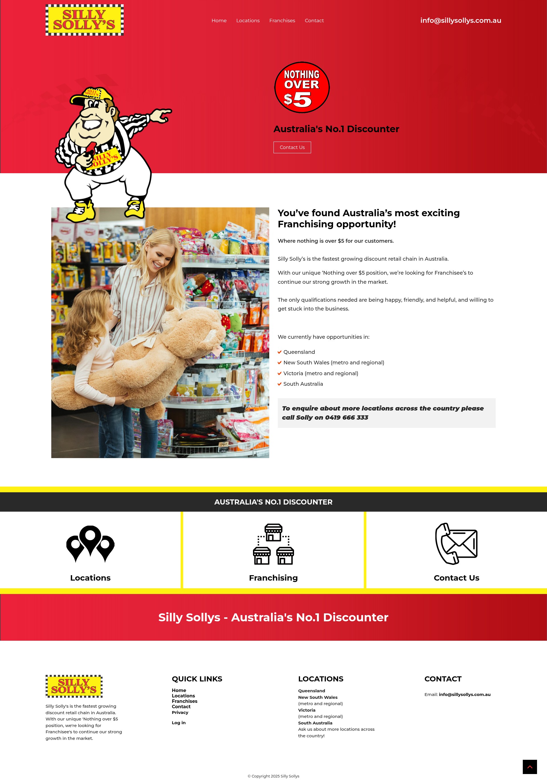 Screenshot of sillysollys.com.au
