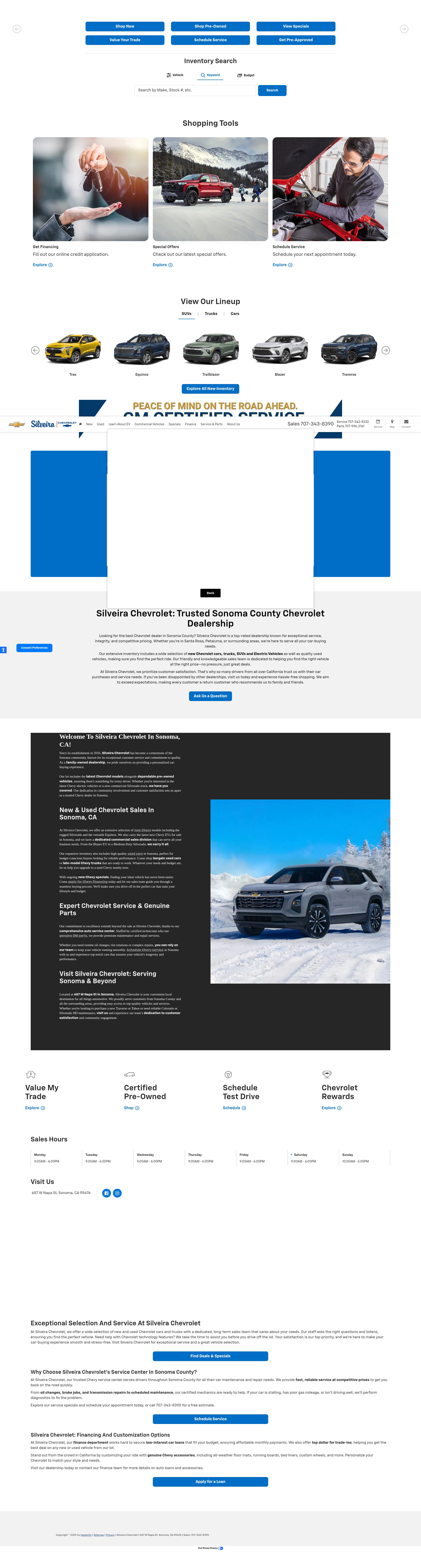 Screenshot of silveirachevy.com