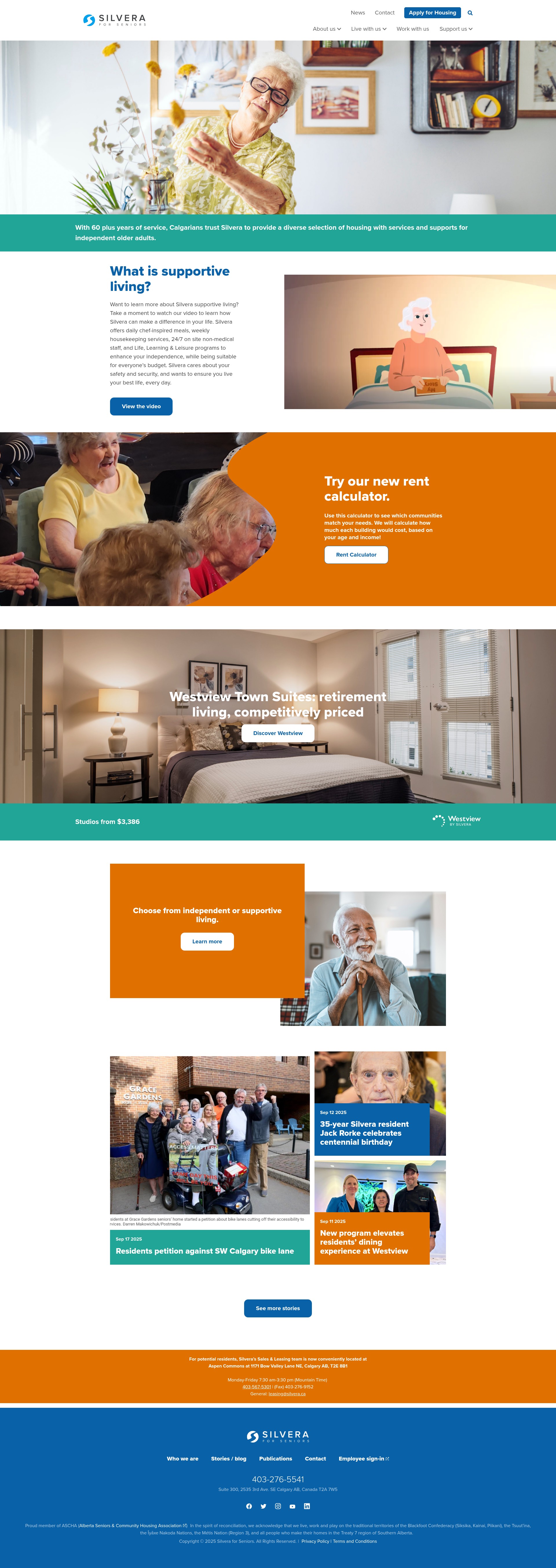 Screenshot of silvera.ca