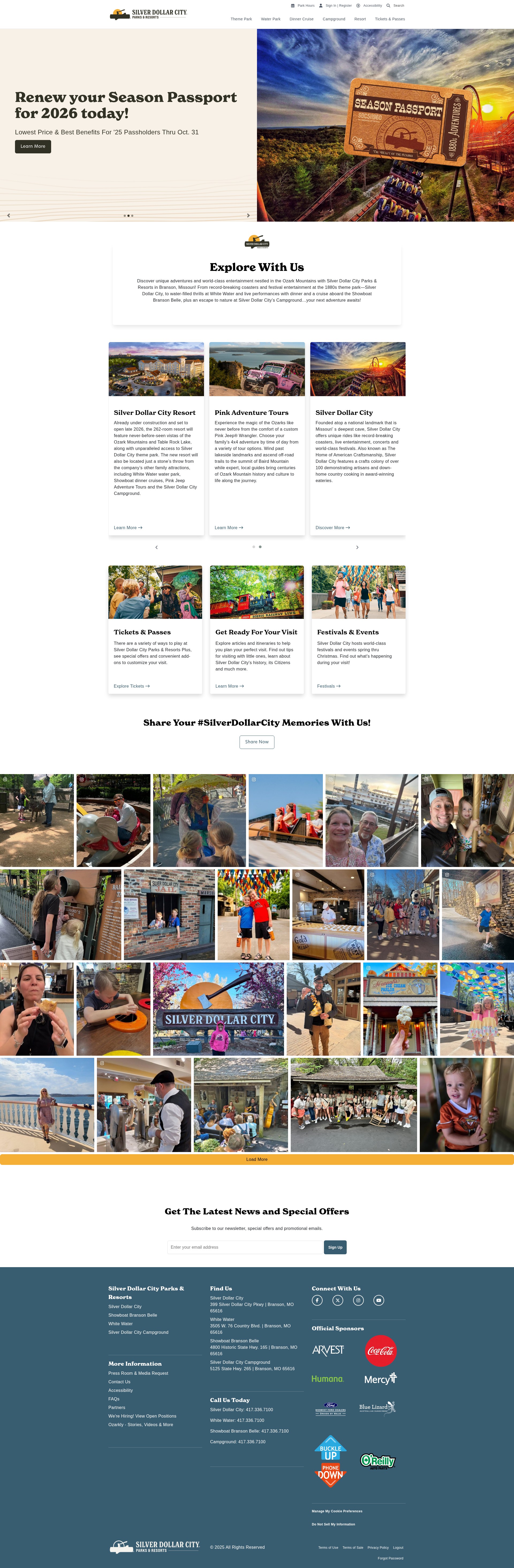 Screenshot of silverdollarcity.com