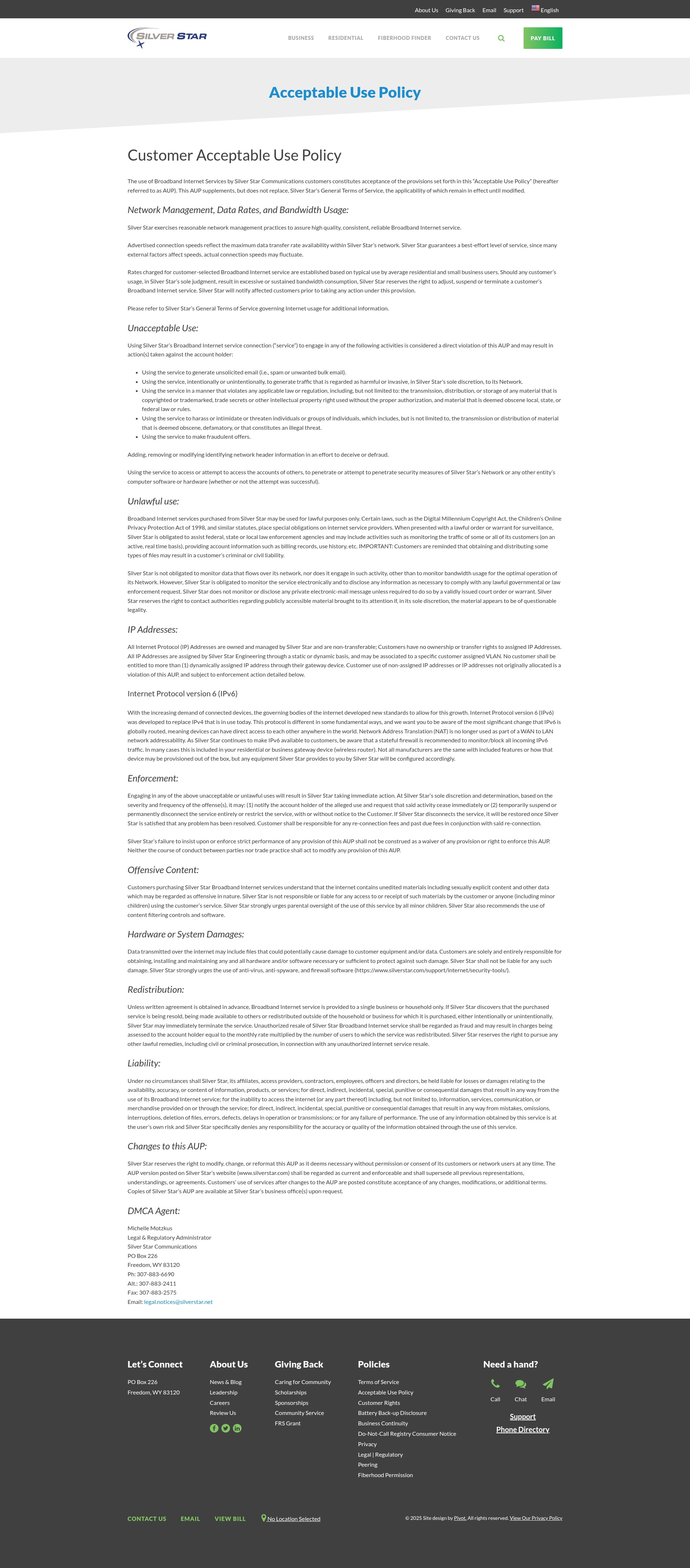 Screenshot of silverstar.com